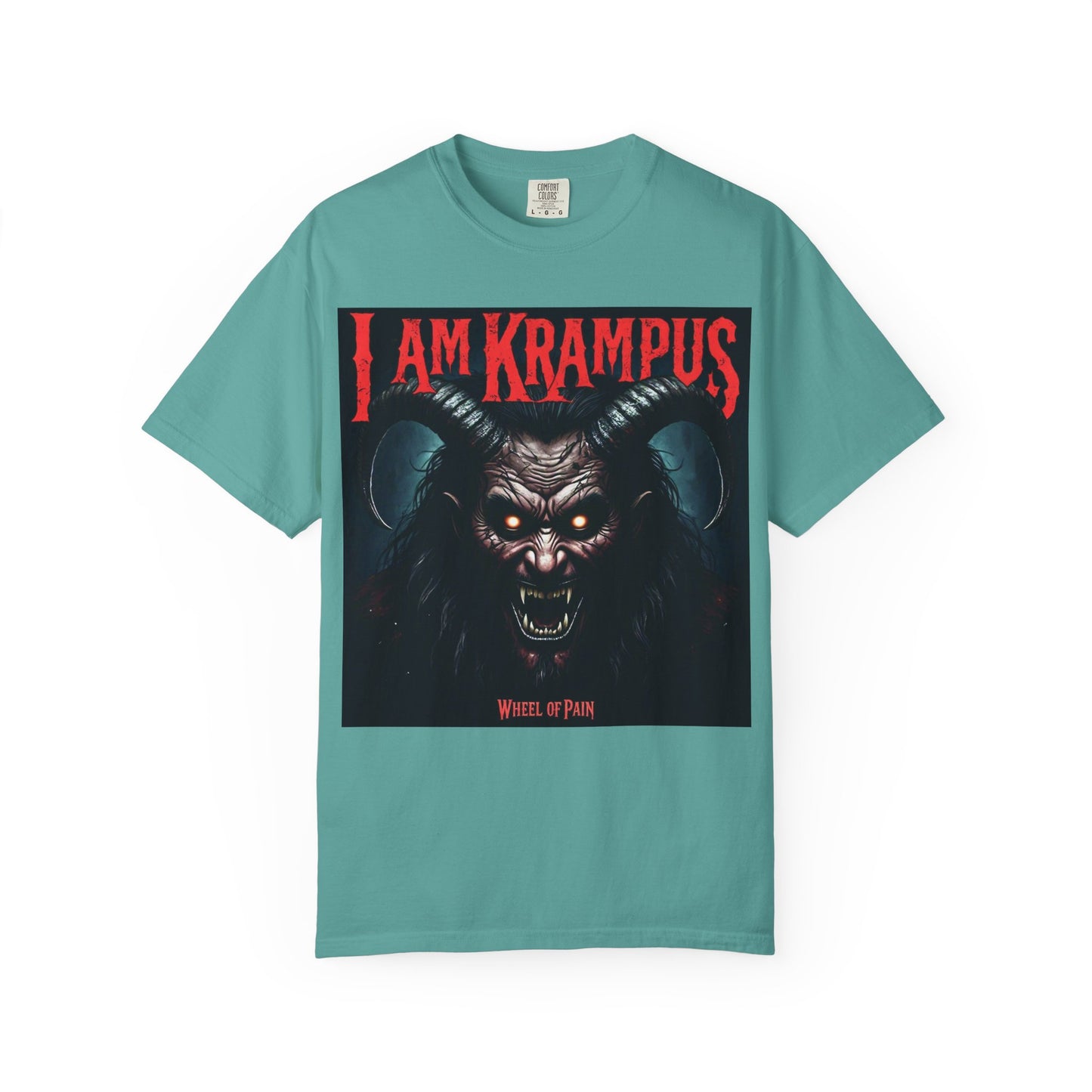 I Am Krampus Unisex Garment-Dyed T-Shirt | Spooky Graphic Tee for Christmas Horror Fans, Gifts, Party Wear, Festival Attire