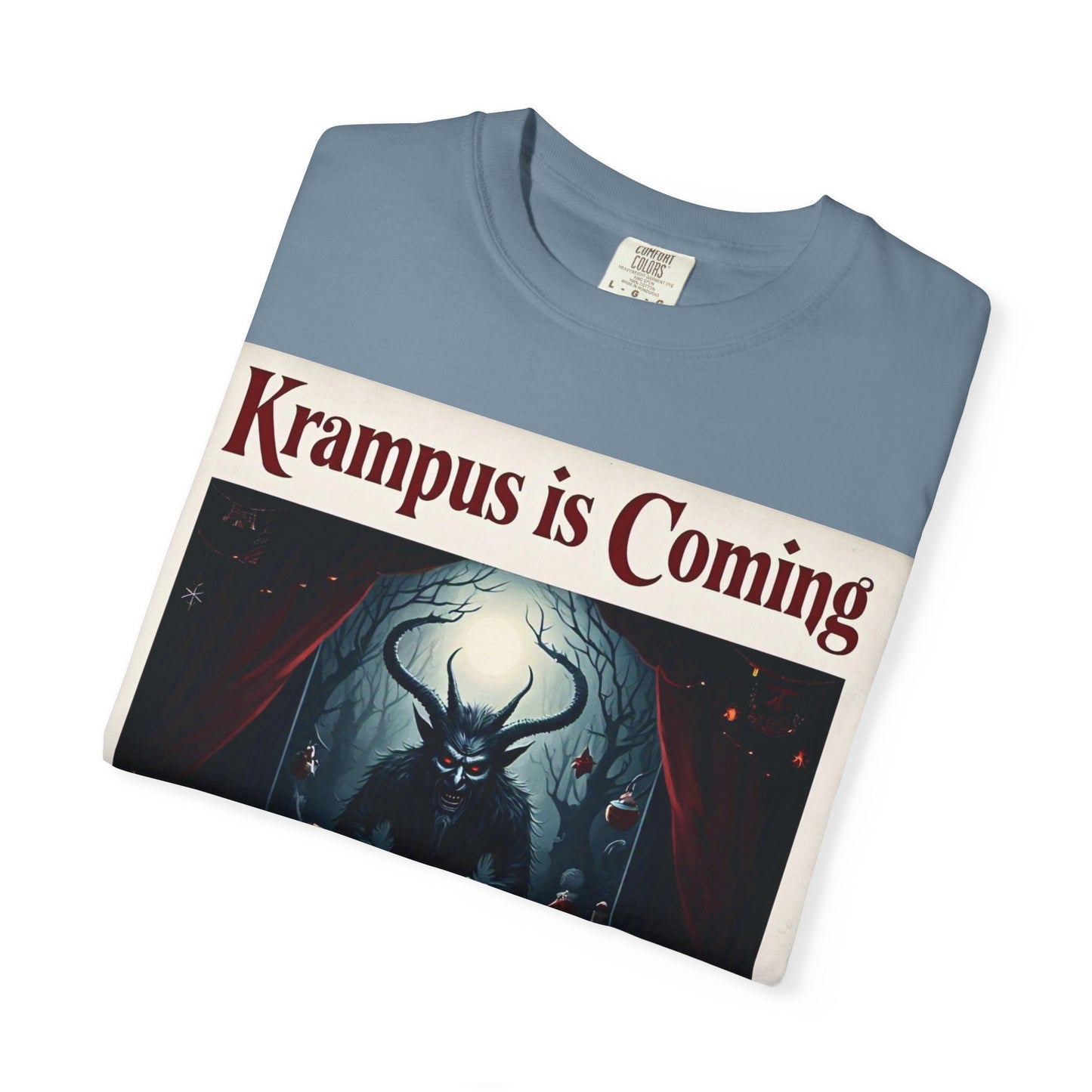 Krampus is Coming Unisex T-Shirt, Holiday Apparel, Christmas Gift, Cozy Casual Wear, Horror Theme Tee