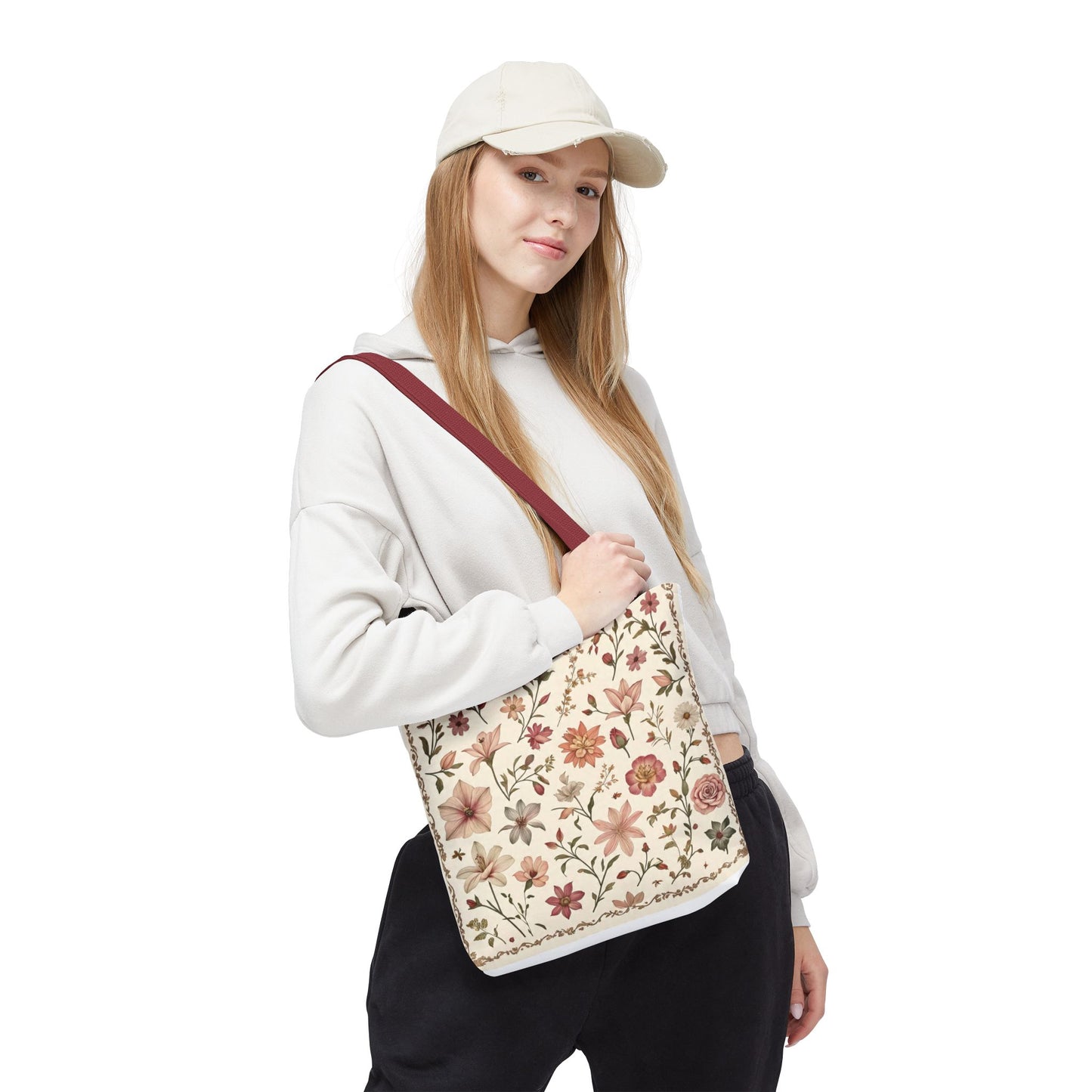 Floral Print Tote Bag - Stylish Everyday Carry, Eco-Friendly Shopping, Gift for Her, Beach Bag, Floral Tote