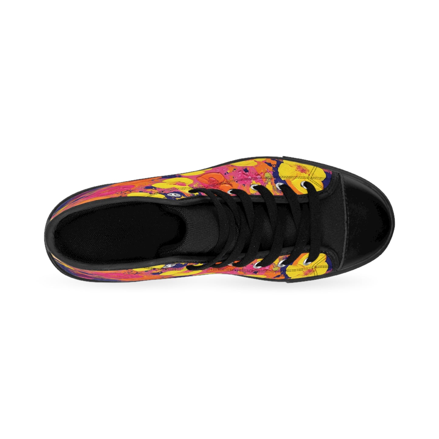 Floral High-Top Sneakers, Colorful Sneakers for Men, Trendy Casual Shoes, Spring Fashion Footwear, Unique Gift for Him