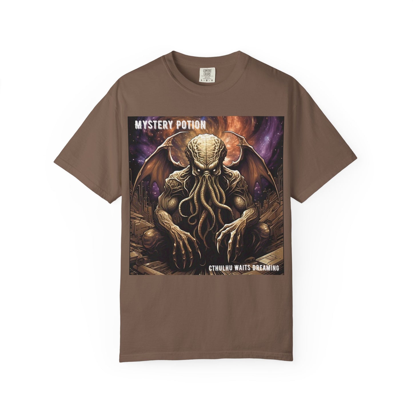Mystery Potion Unisex T-Shirt, Cthulhu Inspired Tee, Gothic Apparel, Witchy Clothing, Halloween Outfit, Fantasy Fan Gift