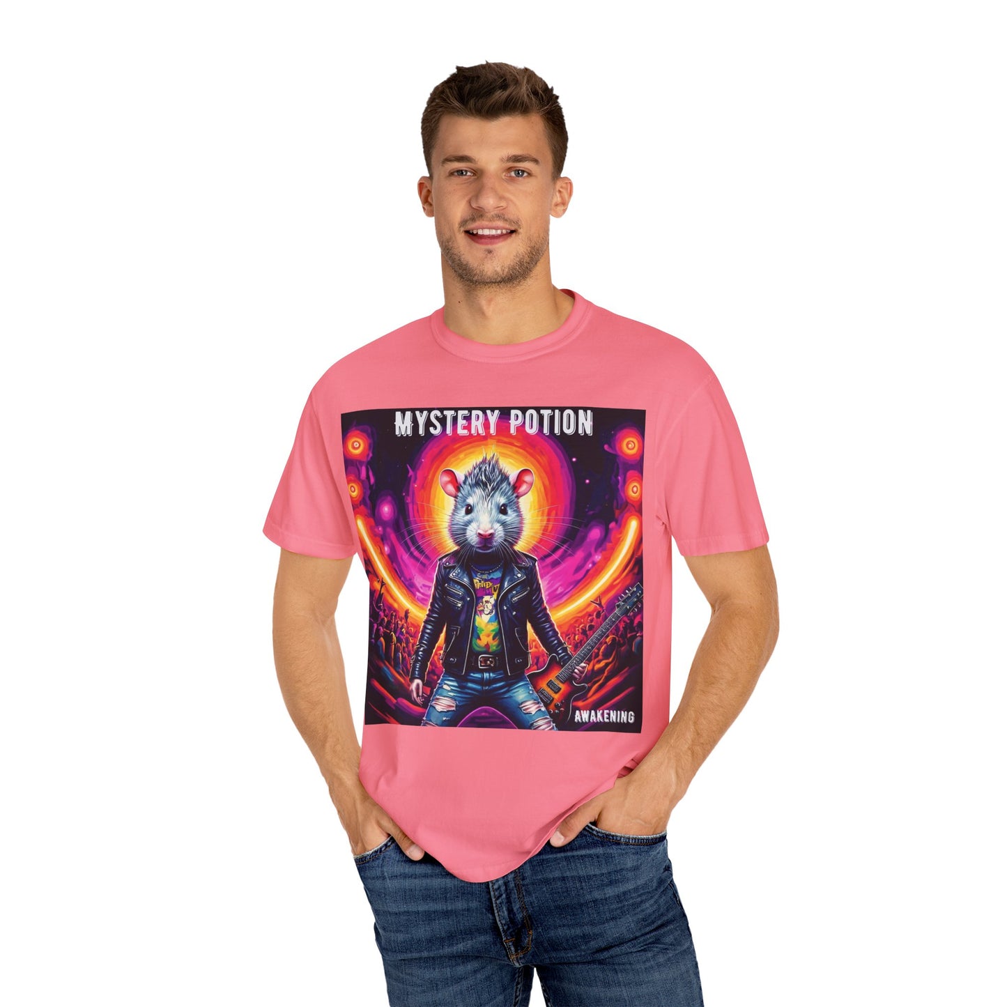 Mystical Hamster Graphic Tee | Unisex Edgy T-Shirt, Perfect for Festivals, Concerts, Gifts, Casual Wear, and Parties