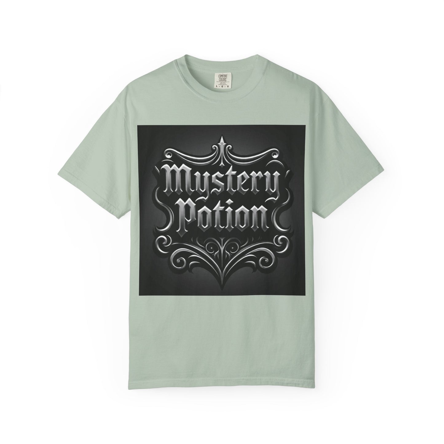 Mystery Potion Unisex Garment-Dyed T-shirt | Halloween Costume Shirt, Casual Wear, Themed Party Tee, Gift for Mystery Lovers