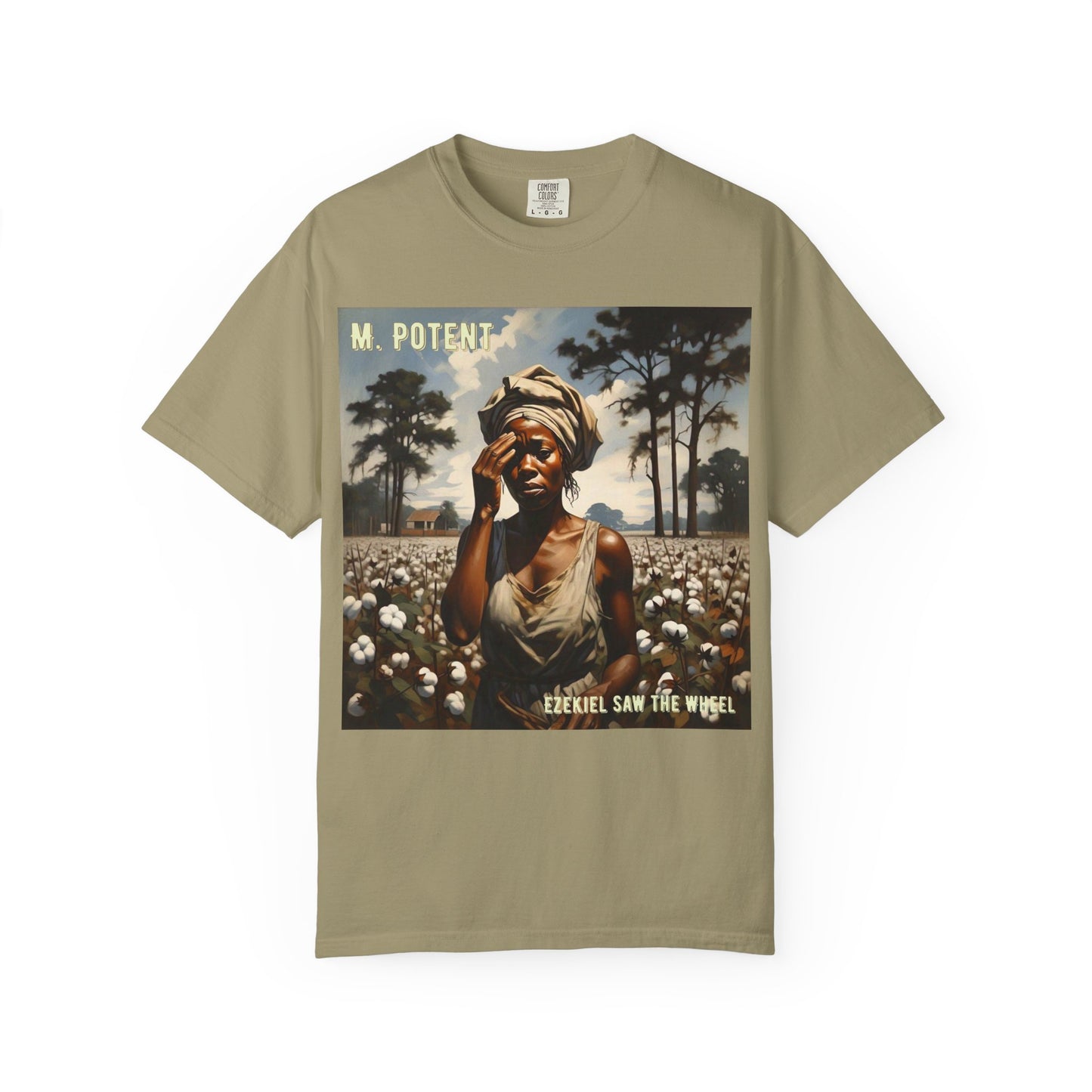 'Ezekiel Saw the Wheel' by M. Potent, Vintage-Inspired Unisex T-Shirt with Artistic Design, Casual Wear, Gift for Art Lovers, Music Events, Everyday Fashion