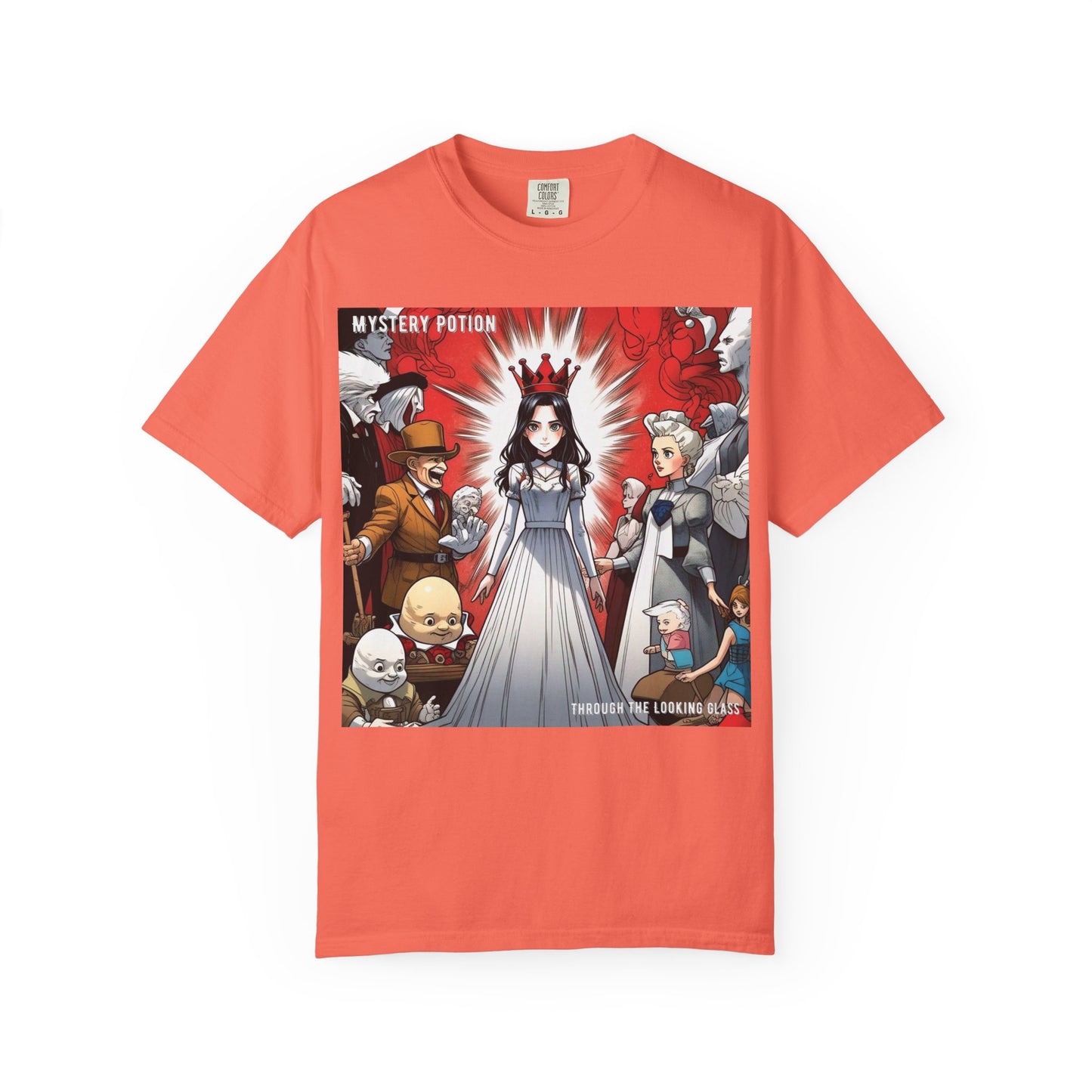 Mystery Potion's Alice In Wonderland Graphic Unisex T-shirt | Cool Casual Wear, Gift for Fans, Art Lovers, Anime Style Merch, Unique Everyday Tee