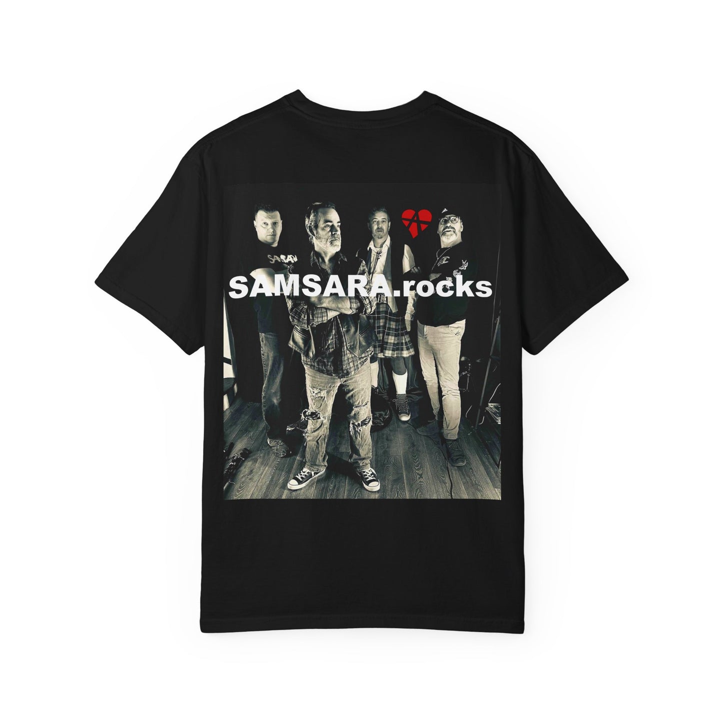 Samsara Unisex T-Shirt, Band Picture on back, Comfortable Graphic Shirt for Music Lovers, Perfect for Concerts, Gifts for Friends, Casual Wear, Street Style