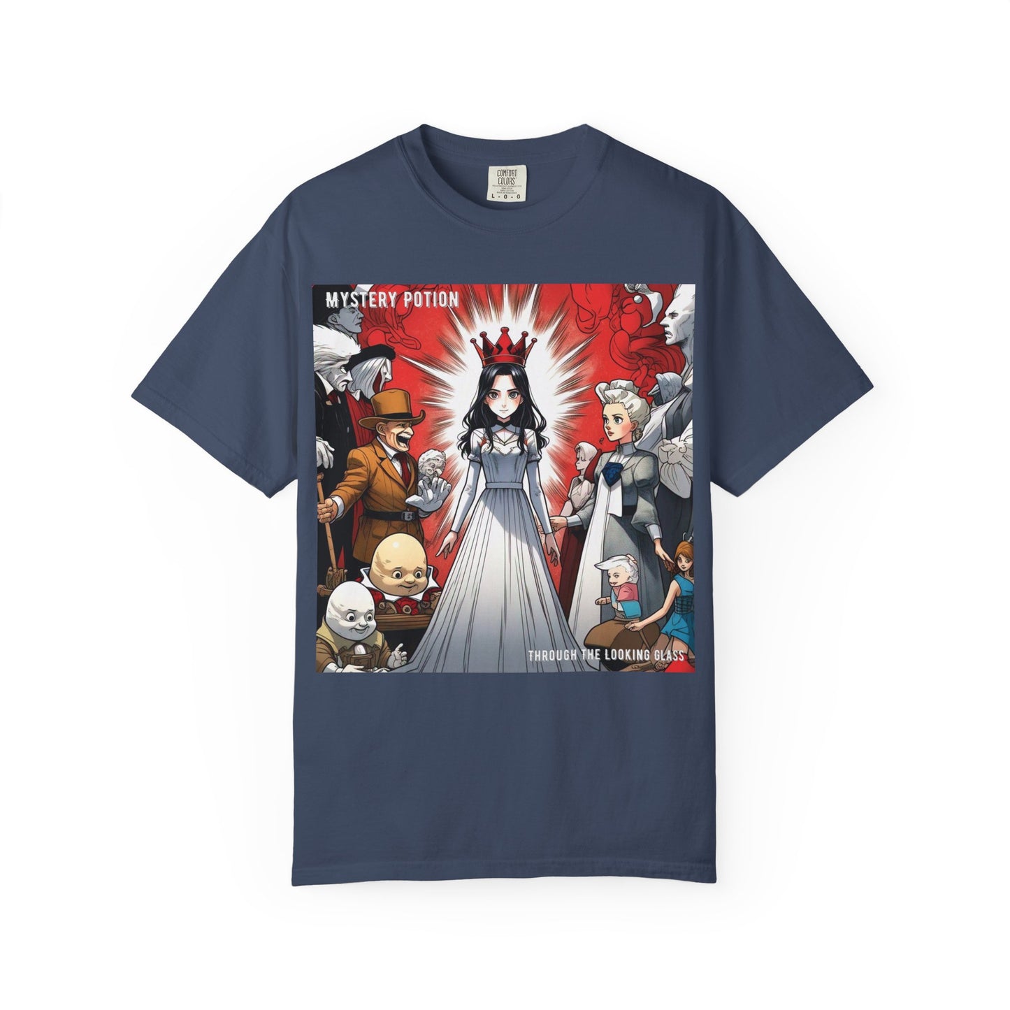 Mystery Potion's Alice In Wonderland Graphic Unisex T-shirt | Cool Casual Wear, Gift for Fans, Art Lovers, Anime Style Merch, Unique Everyday Tee