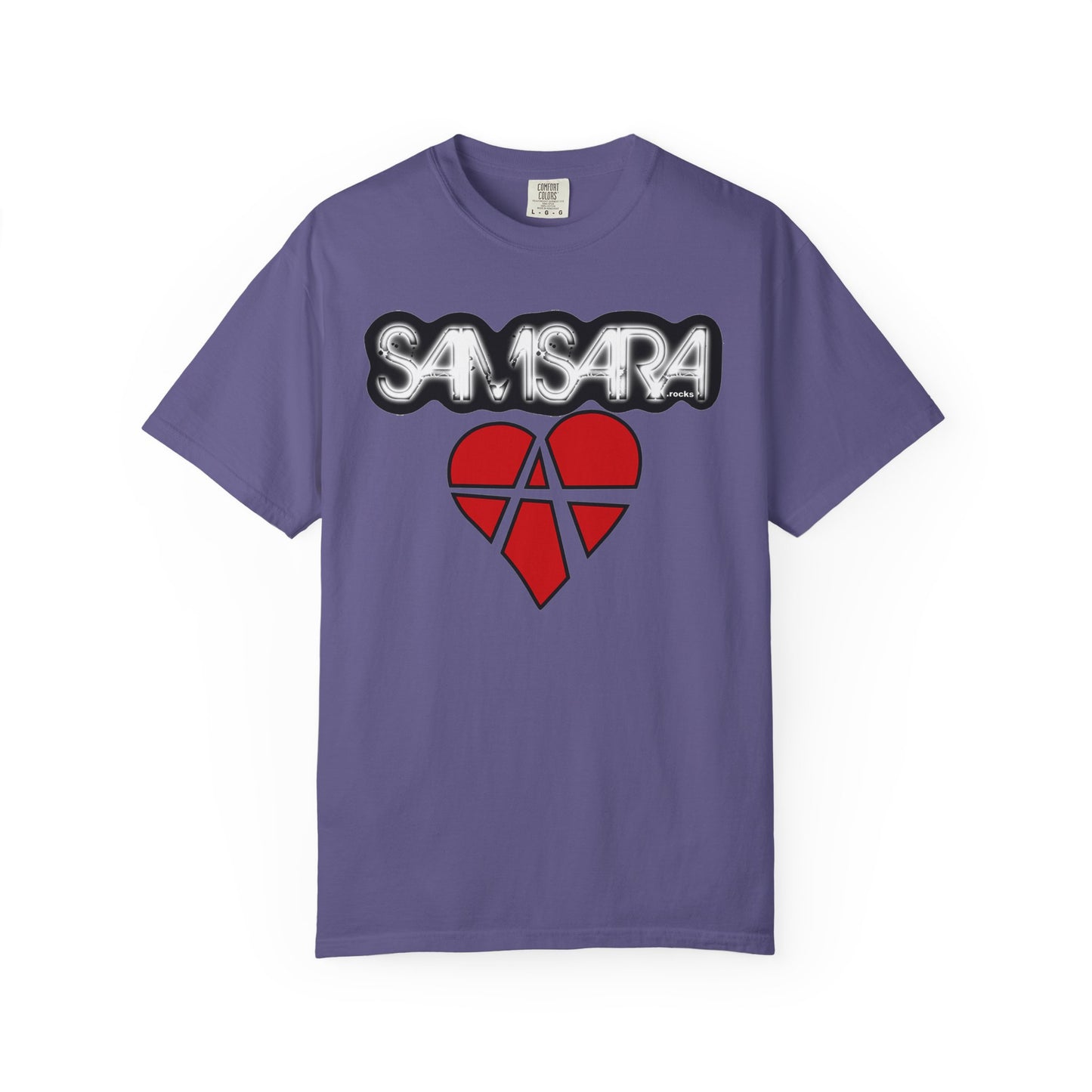 Samsara Heart Permanent Damage Unisex T-Shirt, Trendy Graphic Tee, Streetwear Style, Casual Apparel, Perfect for Music Festivals, Unique Gift Idea