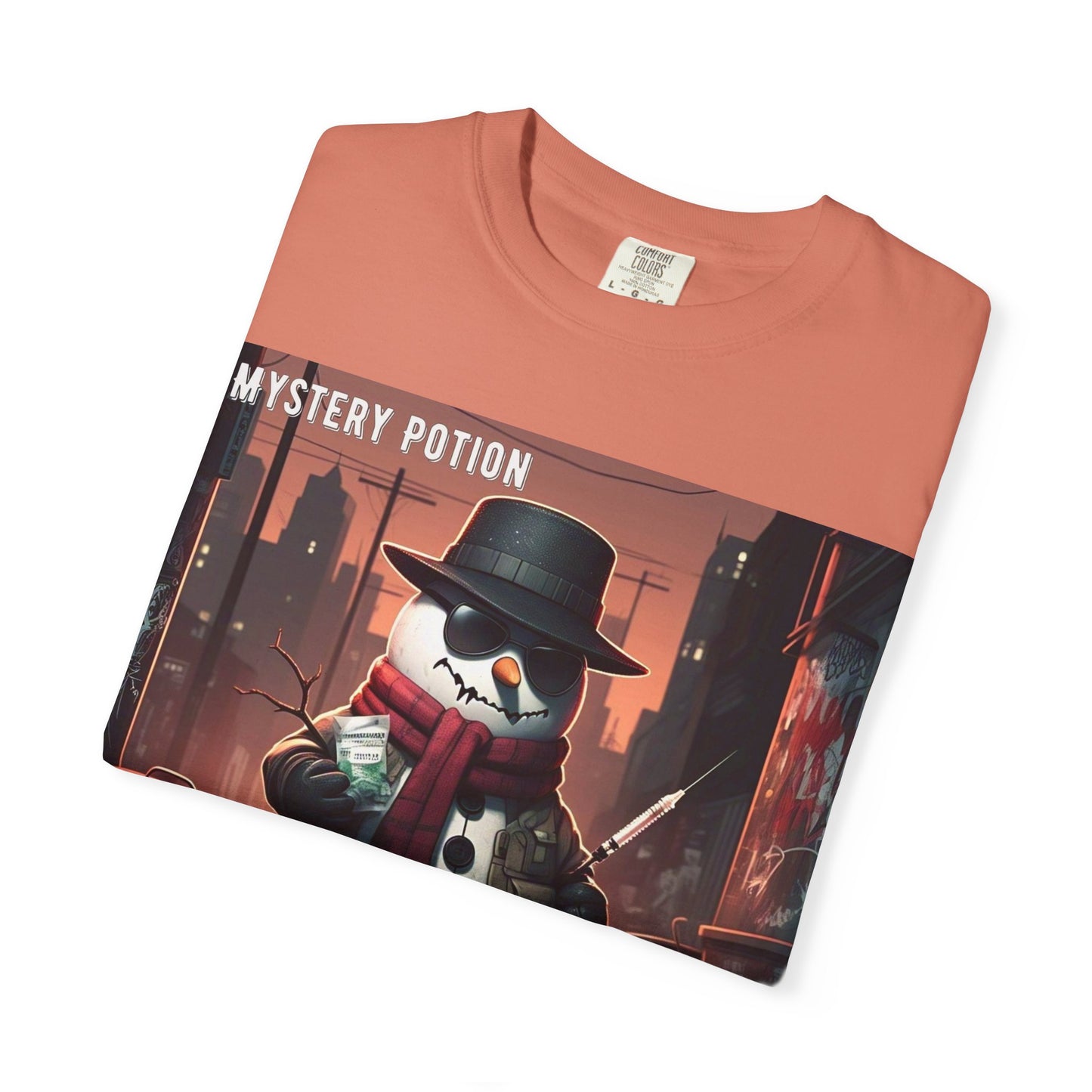 Frosty The Snowman by Mystery Potion, Parody T-Shirt | Unisex Holiday Tee, Winter Decoration, Gift for Christmas, Cozy Casual Style, Fun Snowman Design