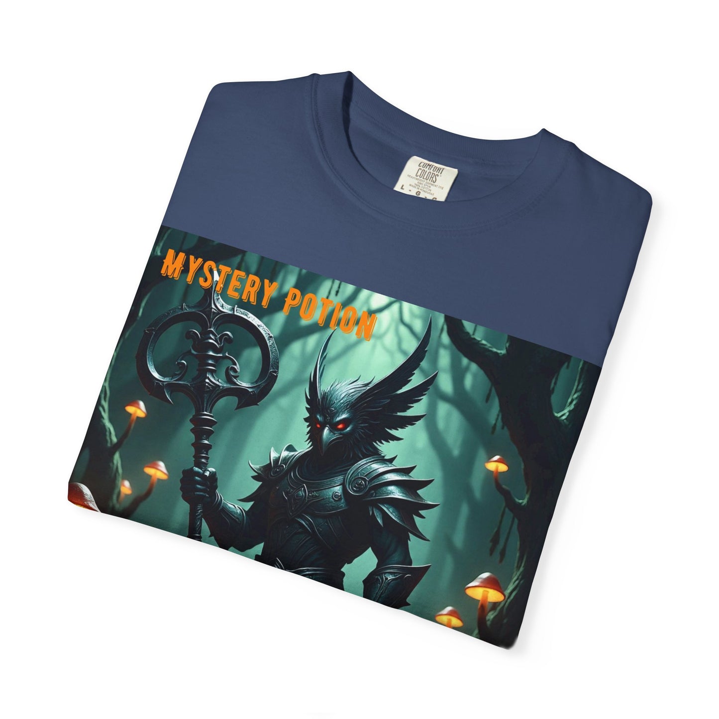 Mystical Āv-Maker Unisex Garment-Dyed T-shirt, Fantasy Apparel, Gift for Gamers, Witchy T-shirt, Mystery Potion Design, Unisex Tee