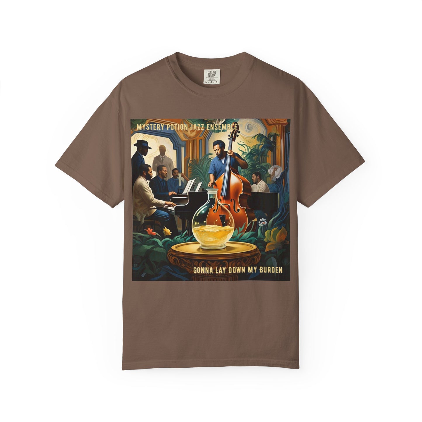 Mystery Potion Jazz Ensemble T-shirt | Unisex Music Lover Tee, Gift for Jazz Fans, Vintage Style Shirt, Casual Wear, Unique Music Apparel