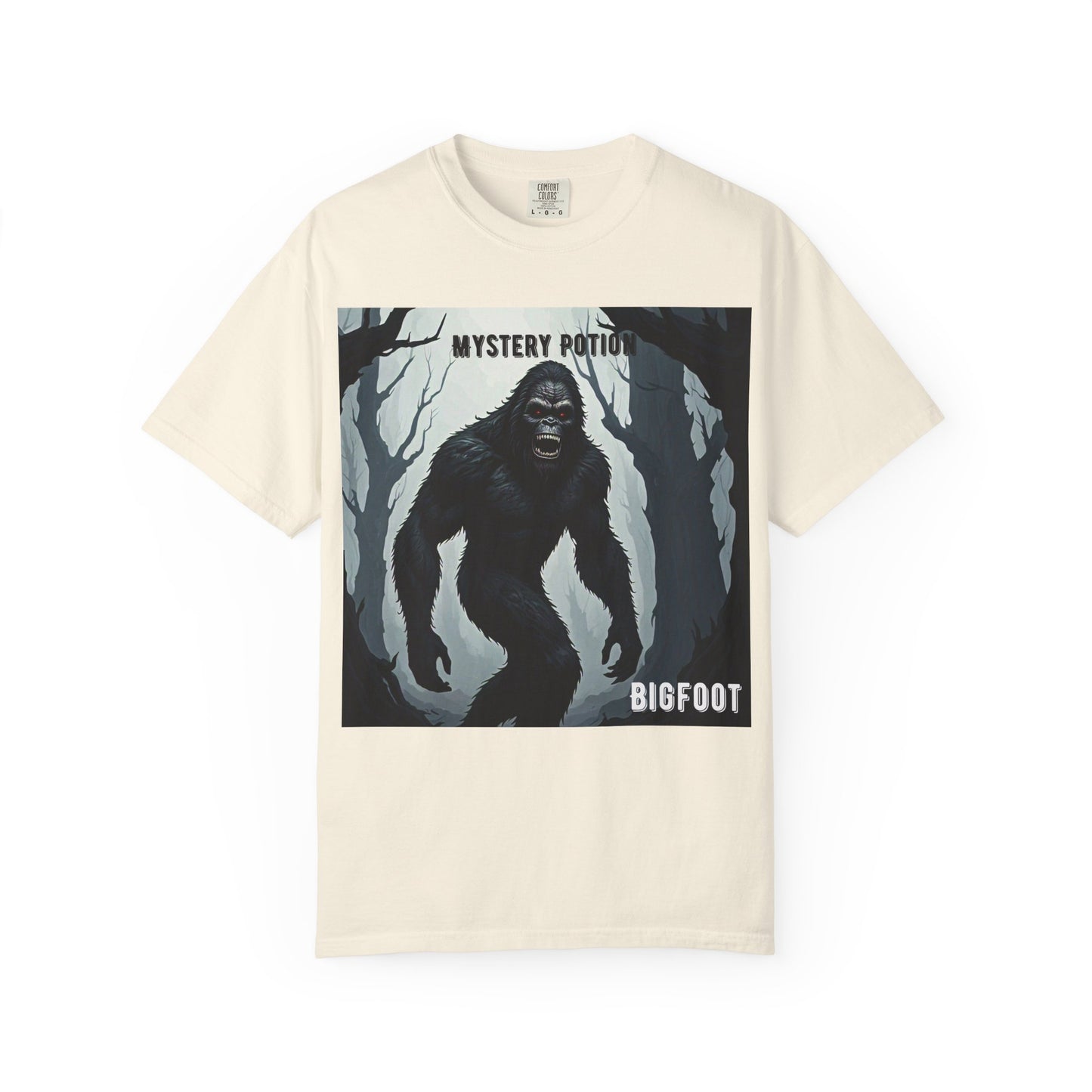 Bigfoot by Mystery Potion T-shirt, Unisex Statement Tee, Gift for Nature Lovers, Outdoor Adventure Shirt, Fun Graphic Tee