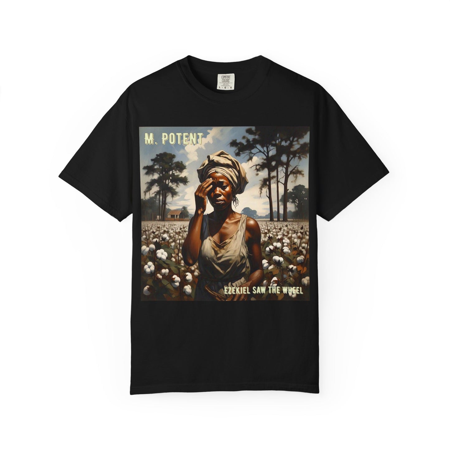 'Ezekiel Saw the Wheel' by M. Potent, Vintage-Inspired Unisex T-Shirt with Artistic Design, Casual Wear, Gift for Art Lovers, Music Events, Everyday Fashion