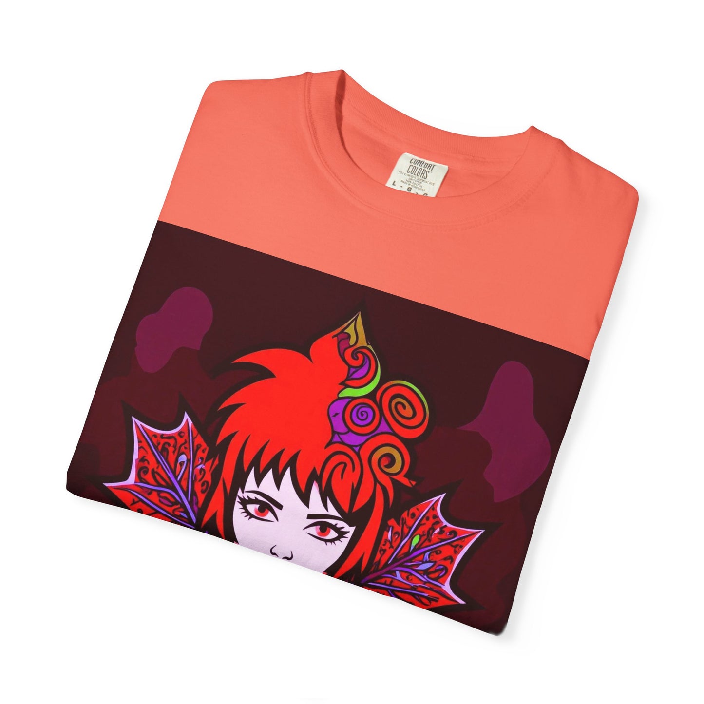 Emily The Maple Leaf Vibrant Art T-Shirt, Bohemian Graphic Tee, Unique Artwear, Gift for Art Lovers, Festival Clothing, Unisex Fashion, Canadian Patriots