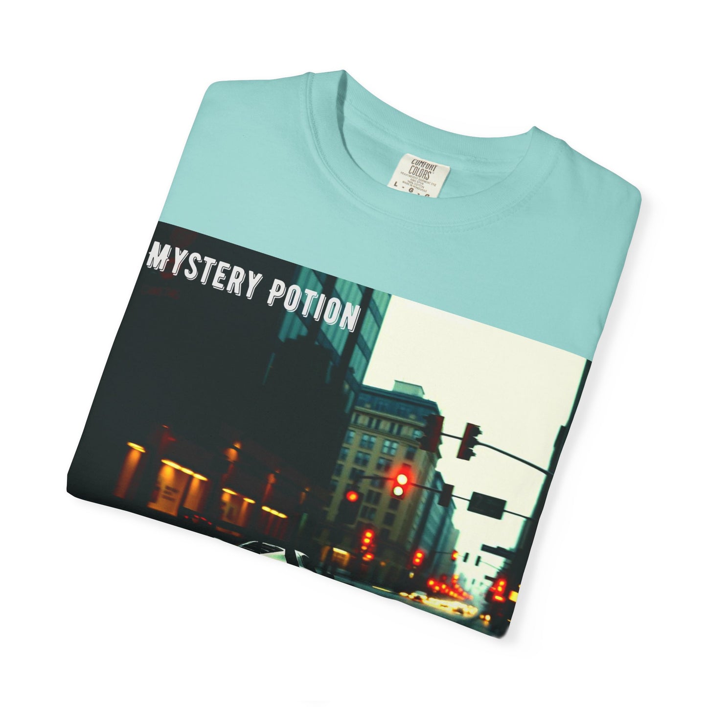 'Red Light Stop, Green Light Burn' by Mystery Potion Urban Vibe T-Shirt, Street Art T-Shirt, Fashion Tee, Gift for Art Lovers, Unisex Cotton Shirt, Unique Graphic Tee