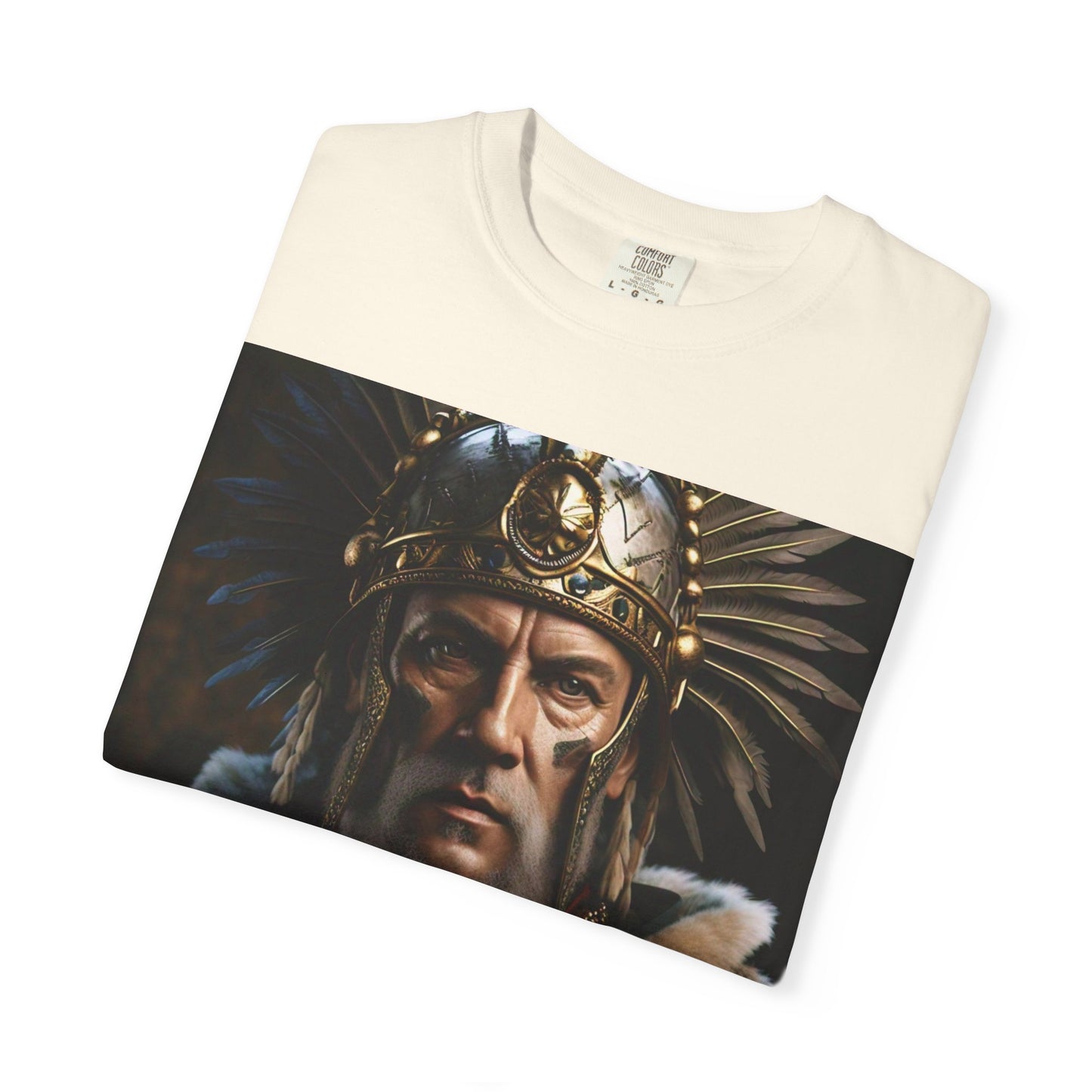Warrior Spirit Garment-Dyed T-Shirt, Vintage Tee, Unisex Fashion, Gift for Him, Casual Wear, Graphic Top, Everyday Style