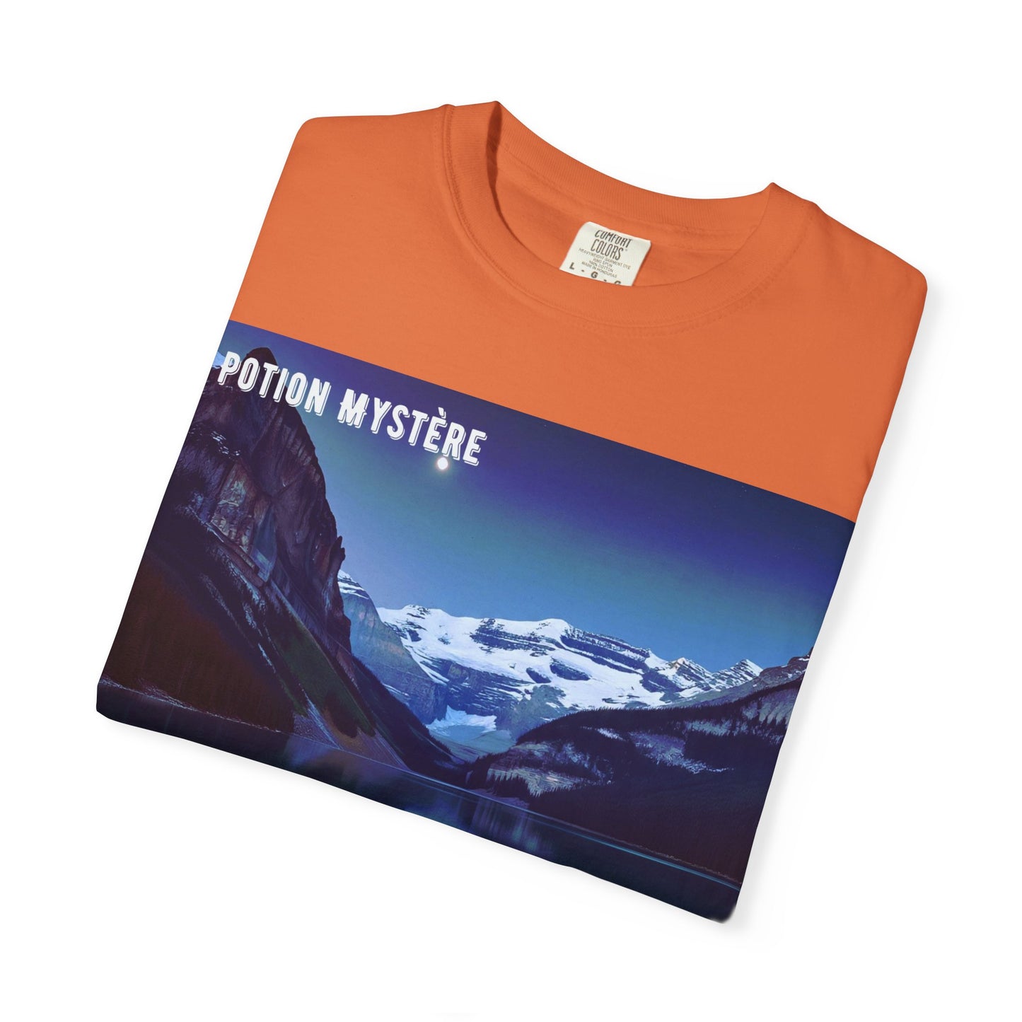Mystical Lake Louise T-Shirt, Unisex Garment-Dyed Tee, Nature Lover Gift, Serenity in Adventure Apparel, Travel Fashion, Cool Summer Shirt