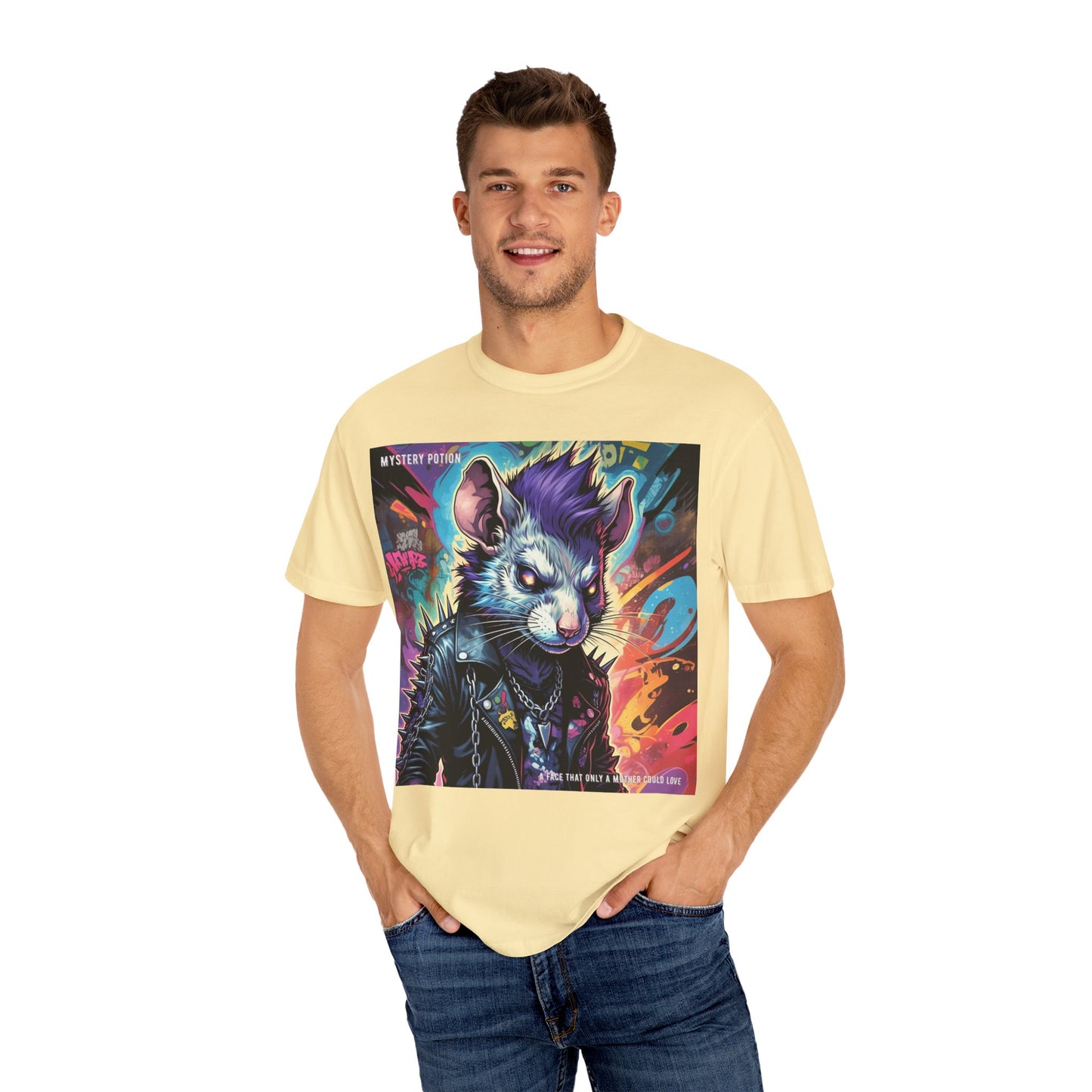 Punk Rock Rodent T-Shirt, Unisex Graphic Tee, Edgy Casual Wear, Alternative Fashion, Gift for Music Lovers, Festival Apparel