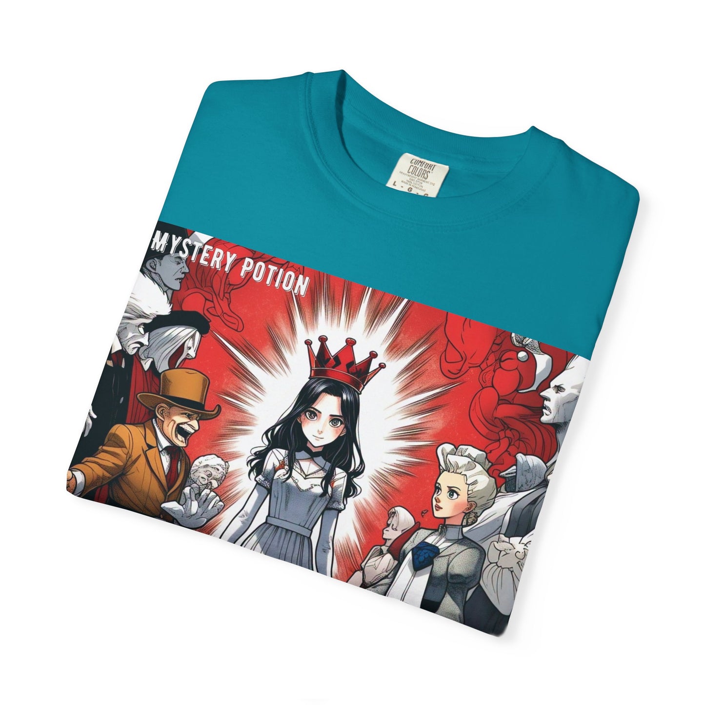 Mystery Potion's Alice In Wonderland Graphic Unisex T-shirt | Cool Casual Wear, Gift for Fans, Art Lovers, Anime Style Merch, Unique Everyday Tee