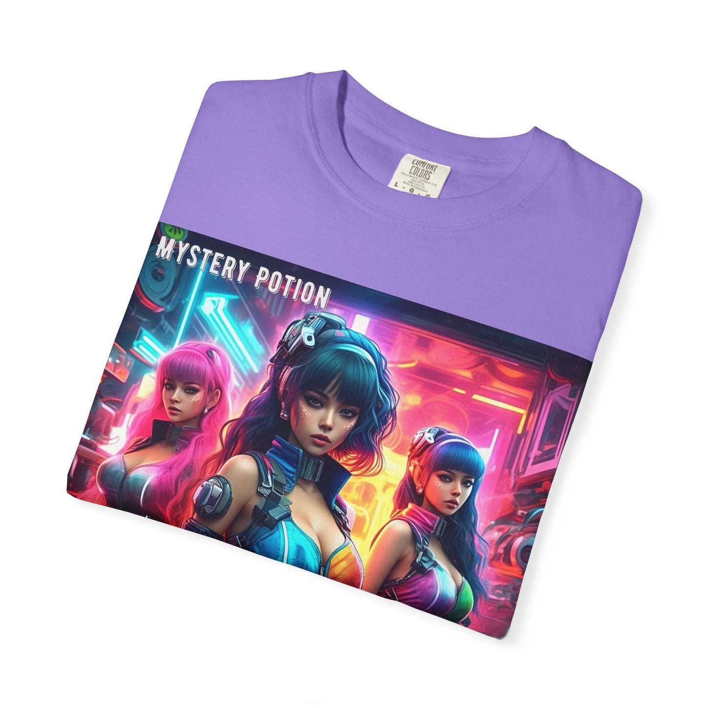 'Indústria 4.0' by Mystery Potion Unisex Garment-Dyed T-shirt, Cyberpunk T-shirt, Gamer Apparel, Unique Graphic Tee, Gift for Fans
