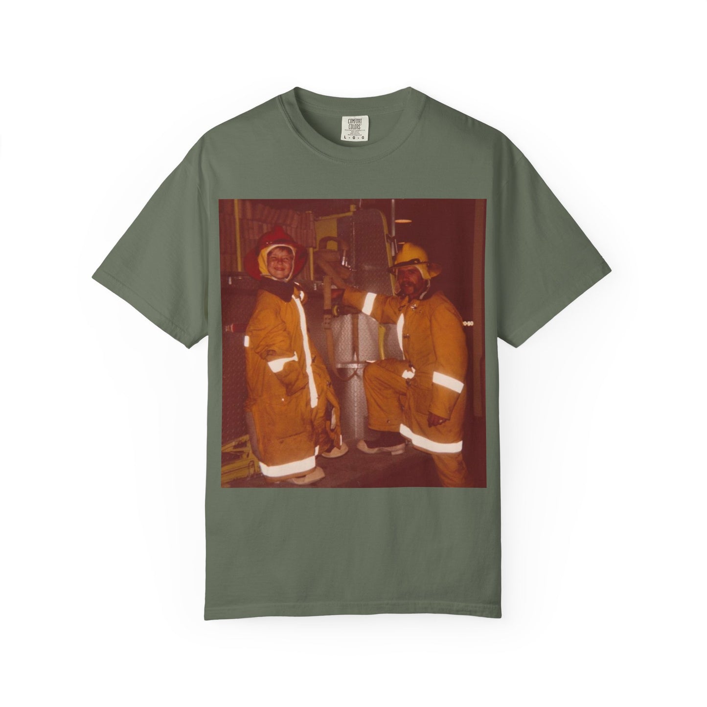 Vintage Firefighter T-Shirt, Unisex Garment-Dyed Tee, Retro Fire Rescue Shirt, Firefighter Gifts, Hero Tribute Apparel