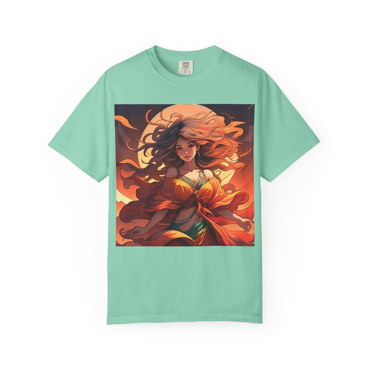 Mystical Autumn Goddess T-shirt, Enchanted Graphic Tee, Boho Style Apparel, Art Inspired Top, Unique Gift for Her, Festival Fashion