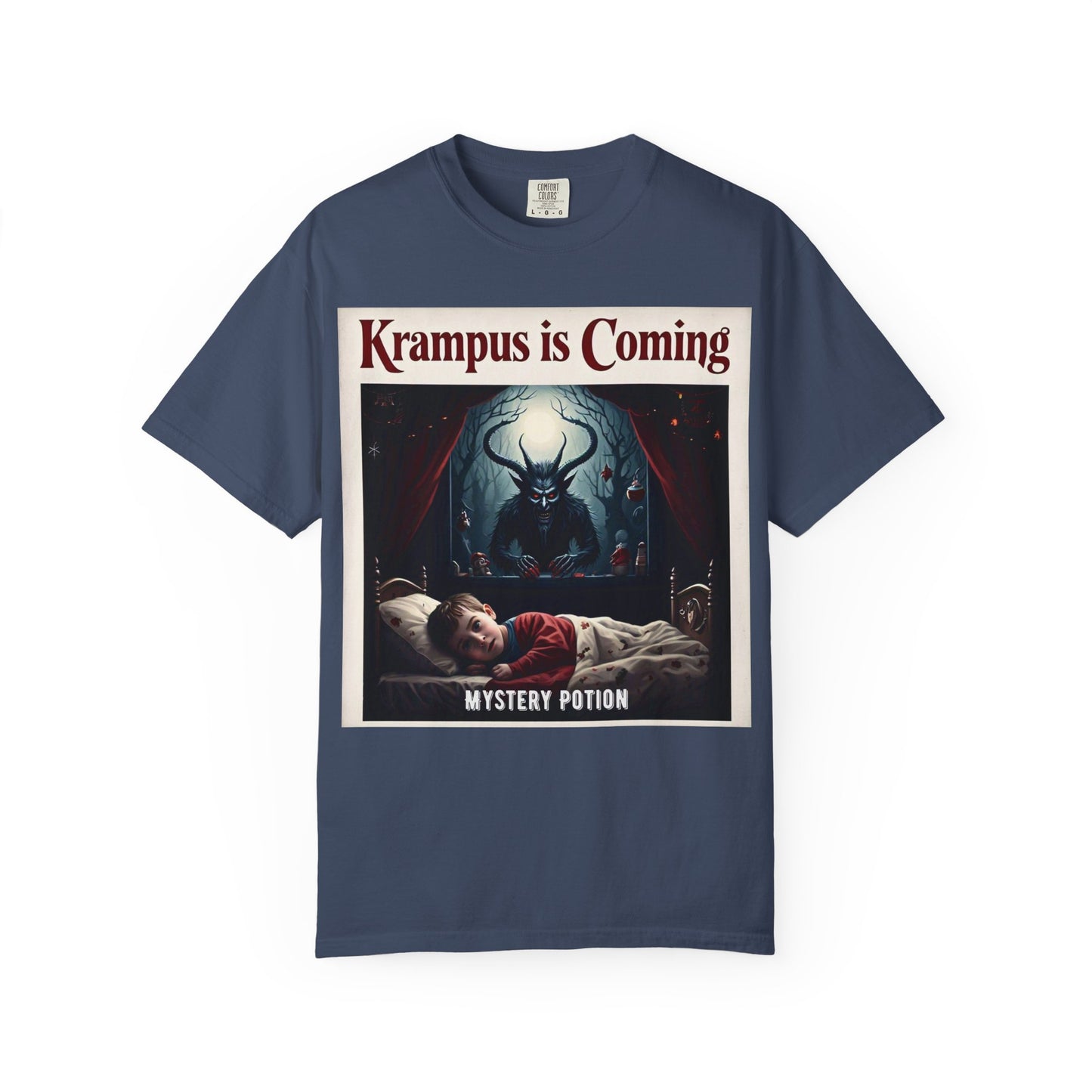 Krampus is Coming Unisex T-Shirt, Holiday Apparel, Christmas Gift, Cozy Casual Wear, Horror Theme Tee