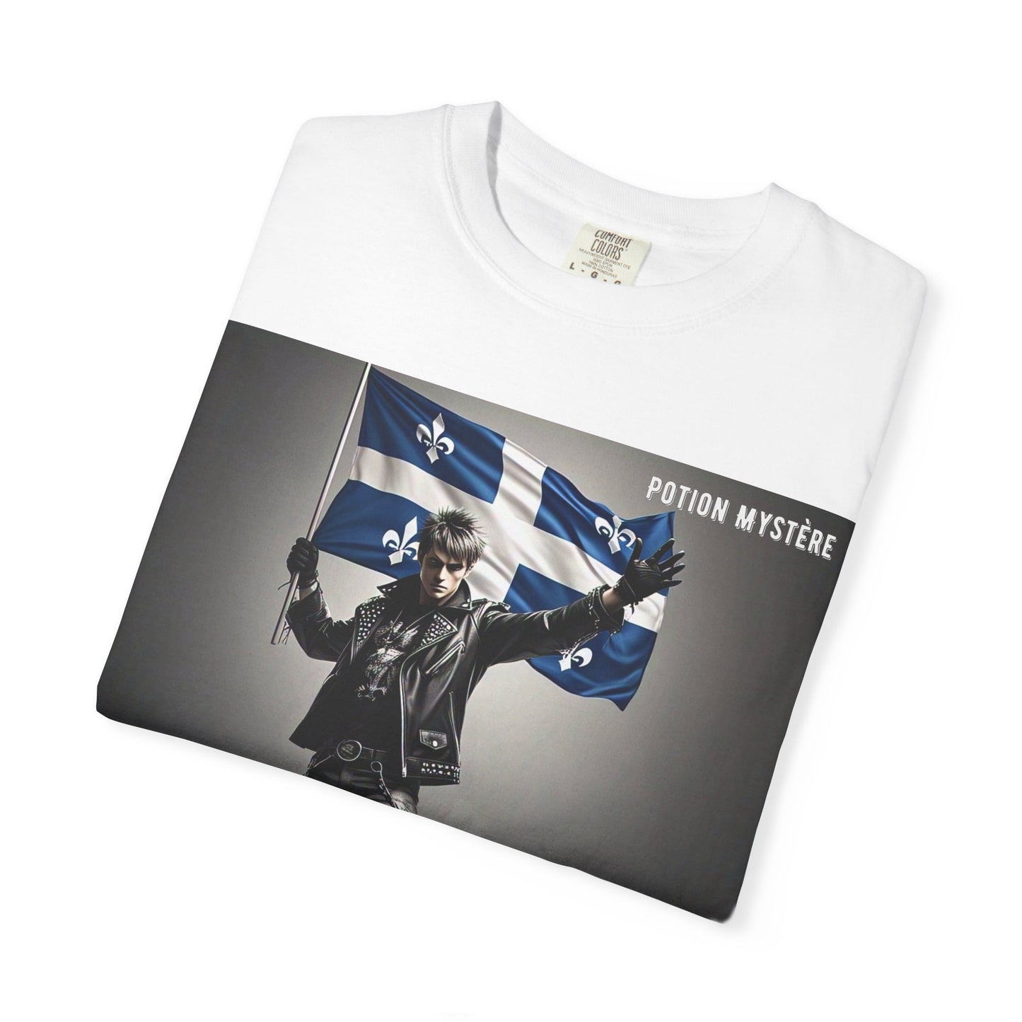 Vibrant Unisex Garment-Dyed T-Shirt, Cozy Casual Wear, Perfect Gift for Men & Women, Statement Tee for Quebec Patriotic Celebrations