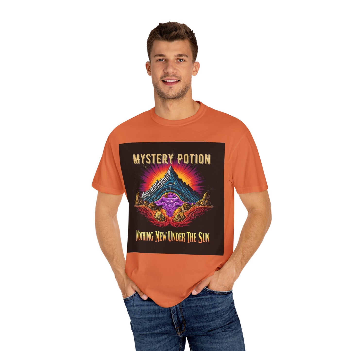 Mystical Graphic T-Shirt, "Nothing New Under The Sun" Vintage Aura Tee, Unisex Casual Wear, Unique Gift for Nature Lovers, Festival Essentials, Eco-Friendly Fashion