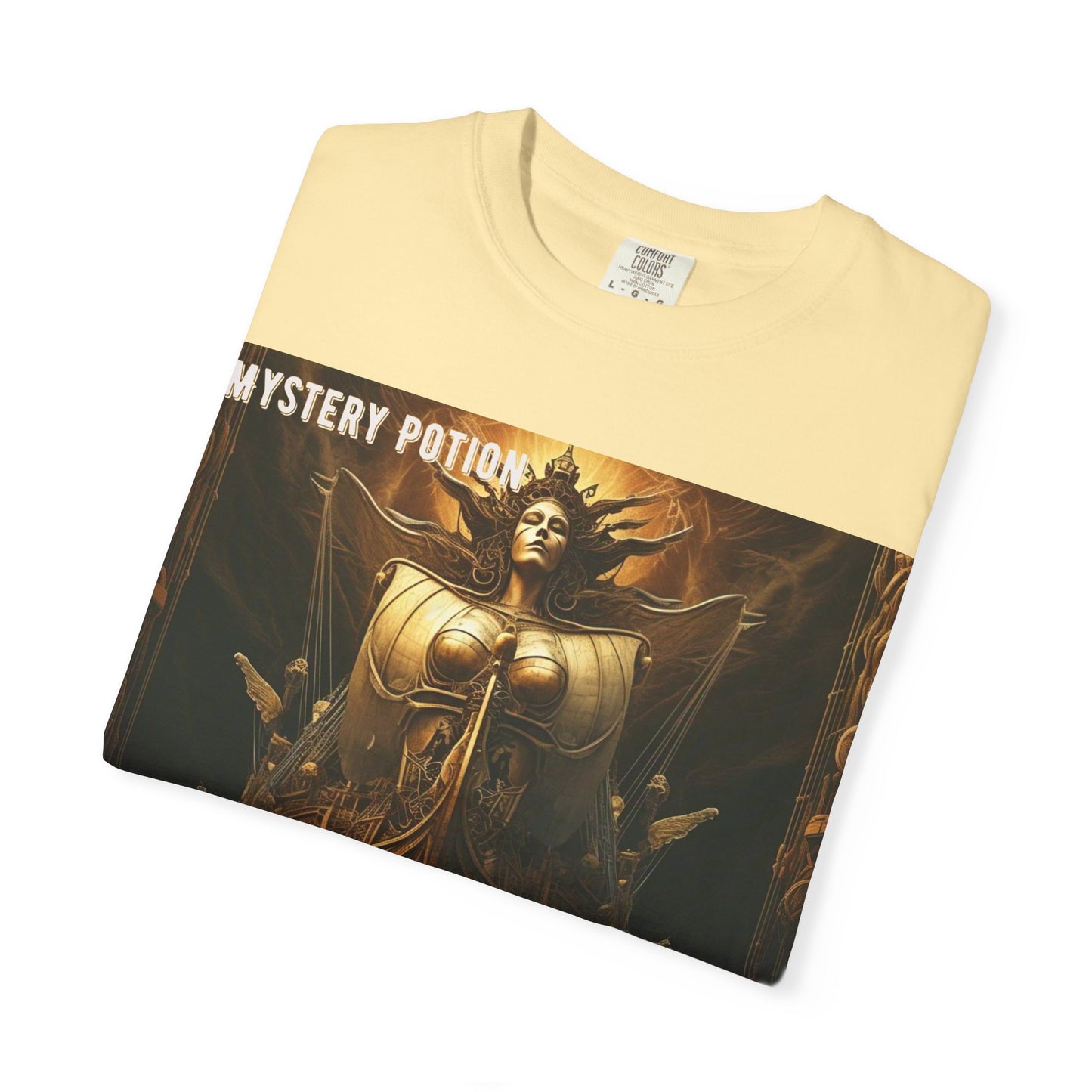 Mystery Potion Unisex Garment-Dyed T-shirt, Vintage Graphic Tee, Gift for Art Lovers, Casual Wear, Unique Clothing