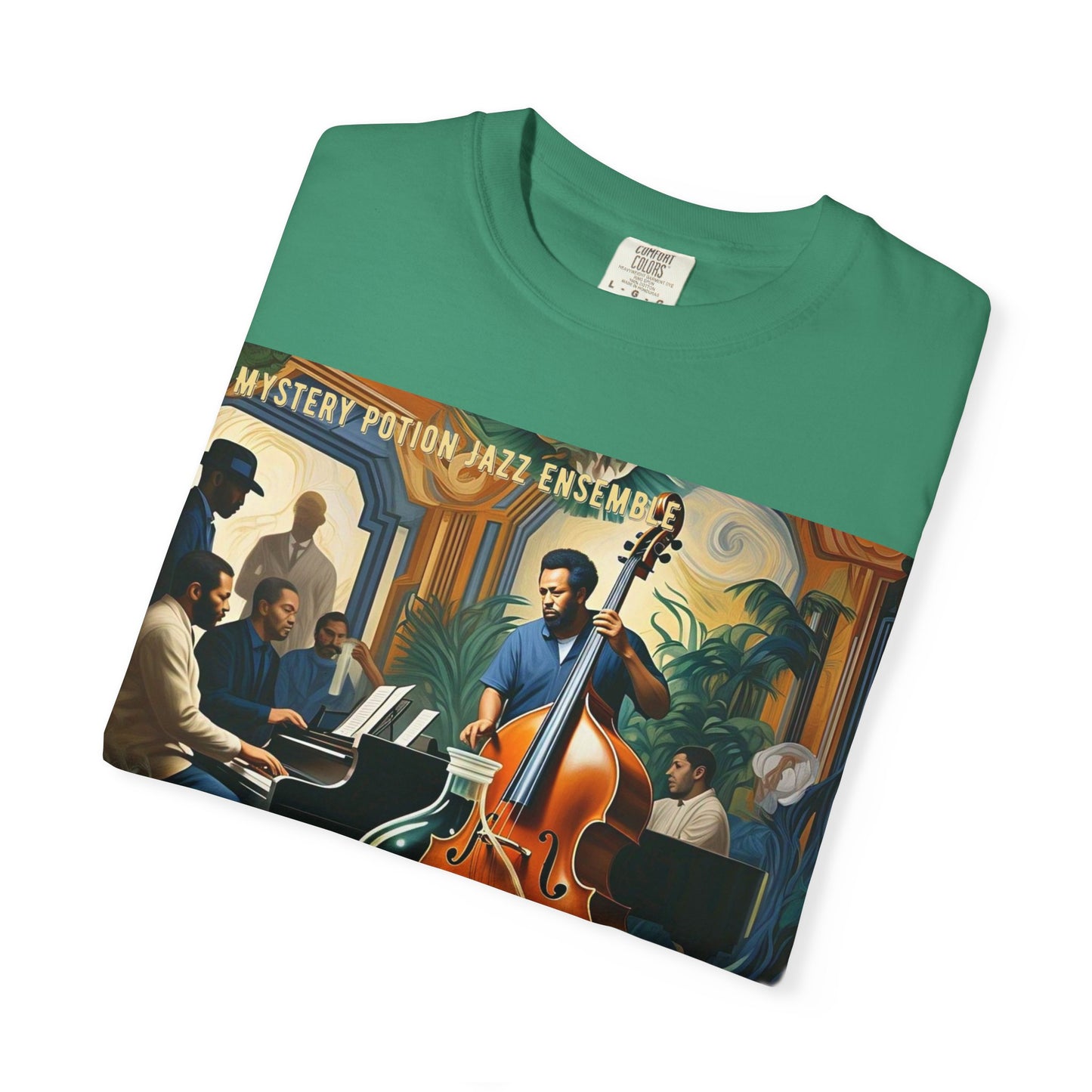 Mystery Potion Jazz Ensemble T-shirt | Unisex Music Lover Tee, Gift for Jazz Fans, Vintage Style Shirt, Casual Wear, Unique Music Apparel