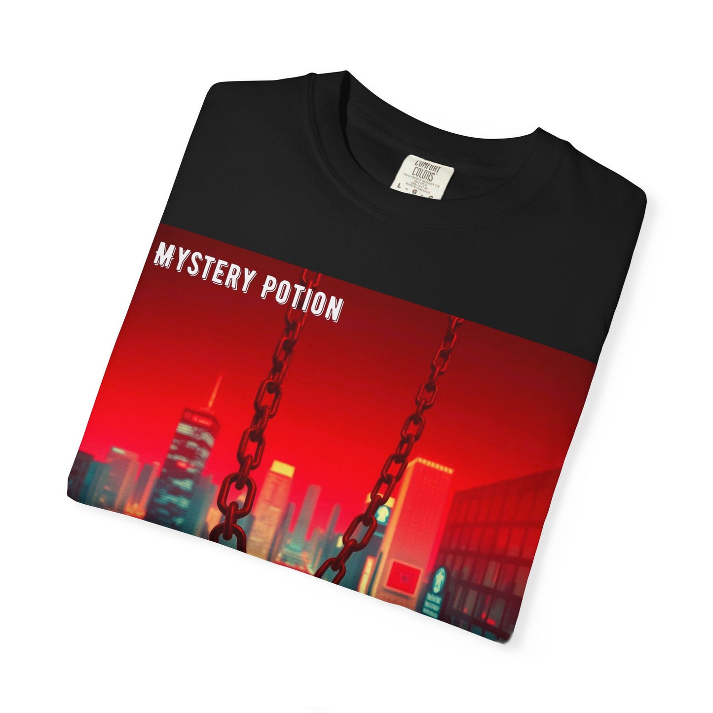 Mystery Potion Urban T-Shirt, Retro Graphic Tee, Unisex Streetwear, Casual Wear, Gift for Art Lovers, Music Festival Apparel