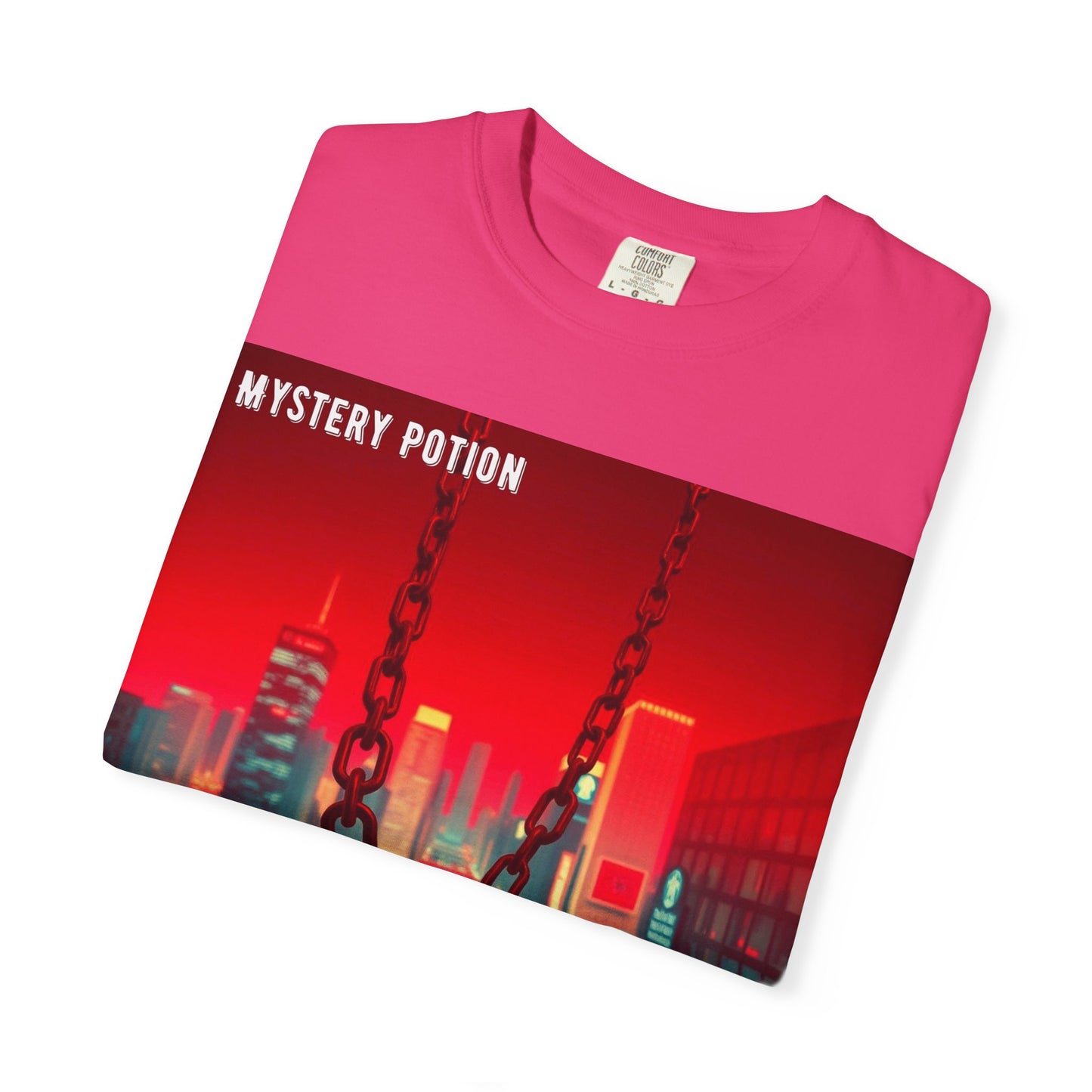 Mystery Potion Urban T-Shirt, Retro Graphic Tee, Unisex Streetwear, Casual Wear, Gift for Art Lovers, Music Festival Apparel