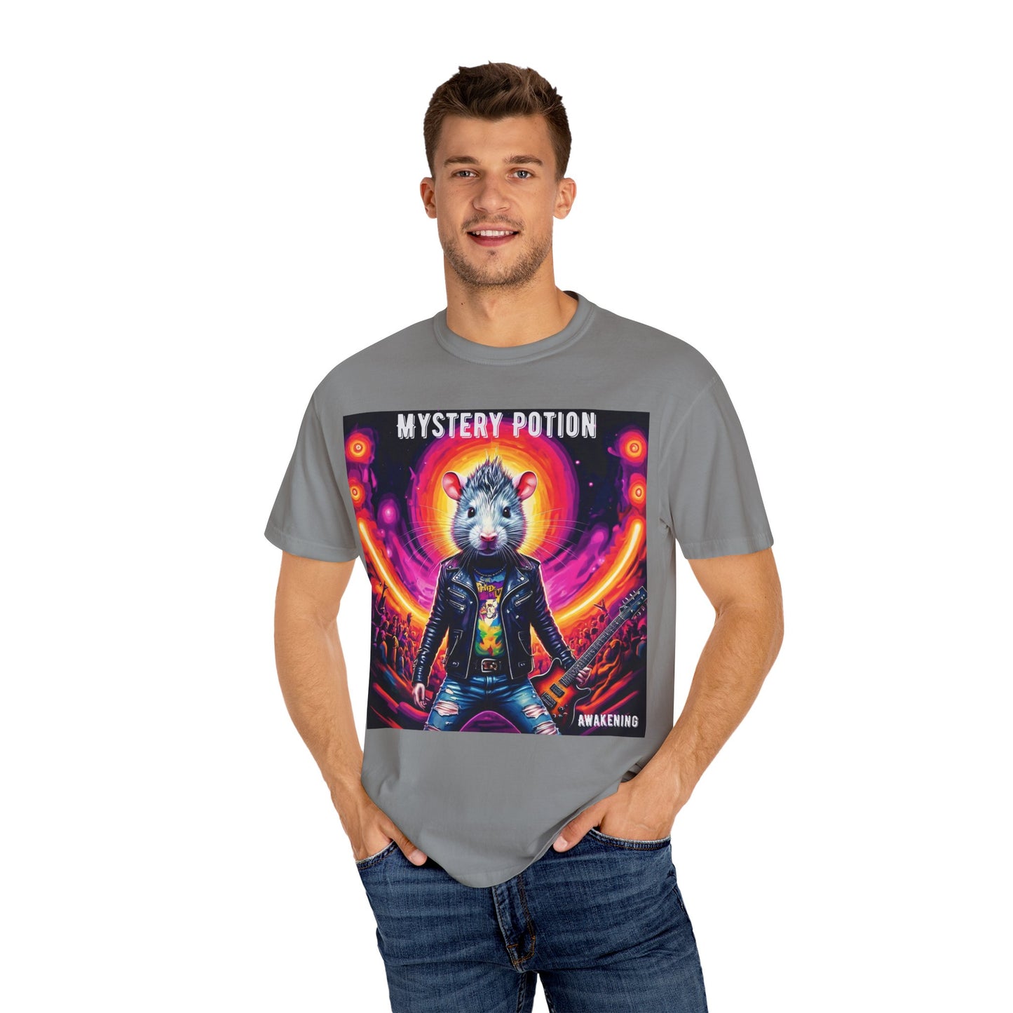 Mystical Hamster Graphic Tee | Unisex Edgy T-Shirt, Perfect for Festivals, Concerts, Gifts, Casual Wear, and Parties