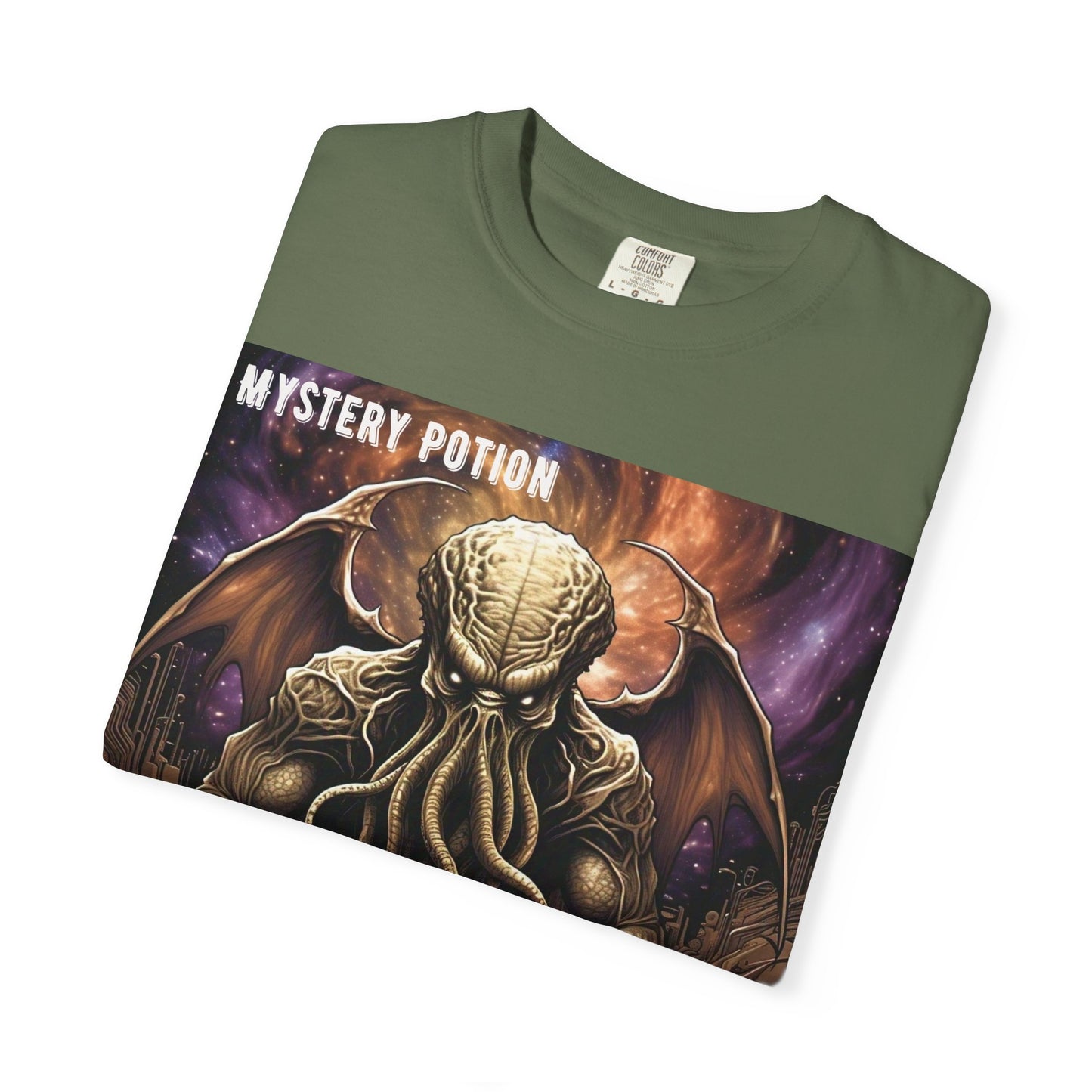 Mystery Potion Unisex T-Shirt, Cthulhu Inspired Tee, Gothic Apparel, Witchy Clothing, Halloween Outfit, Fantasy Fan Gift