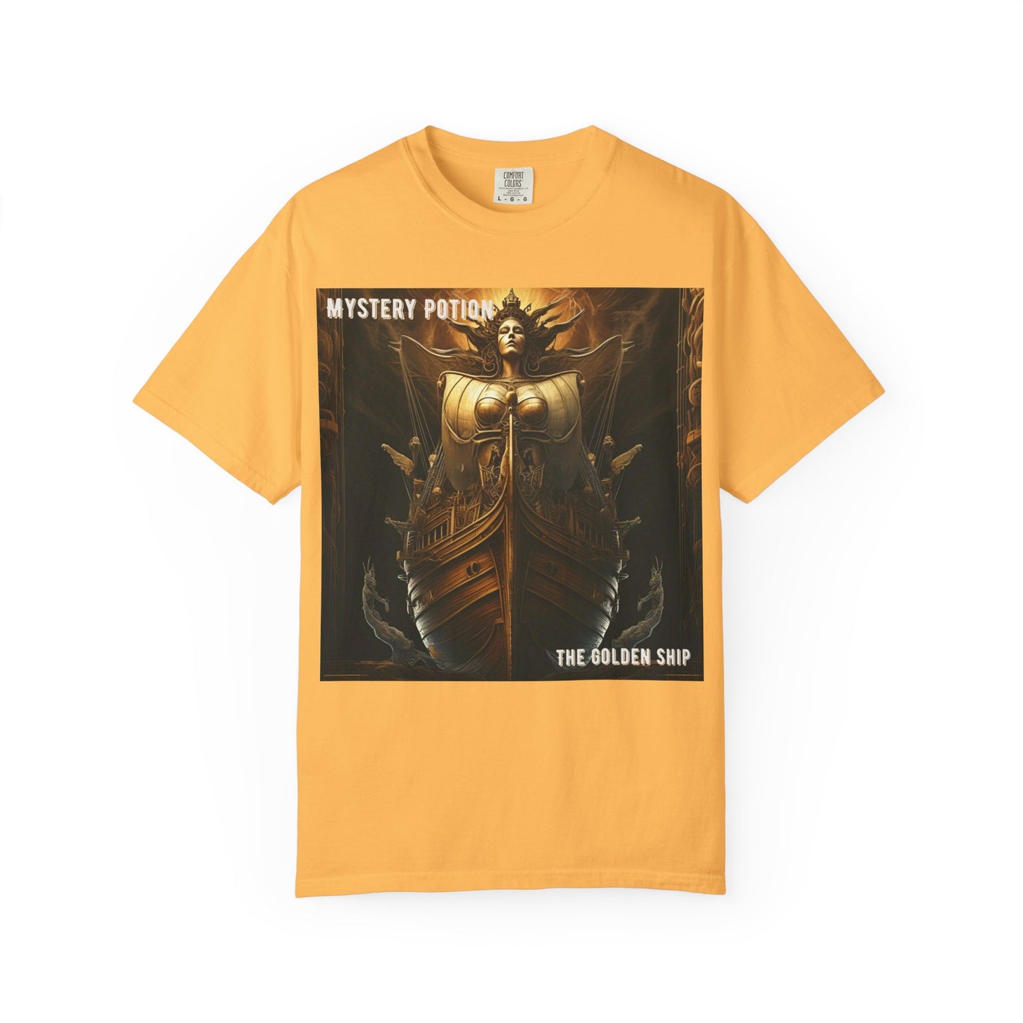 Mystery Potion Unisex Garment-Dyed T-shirt, Vintage Graphic Tee, Gift for Art Lovers, Casual Wear, Unique Clothing