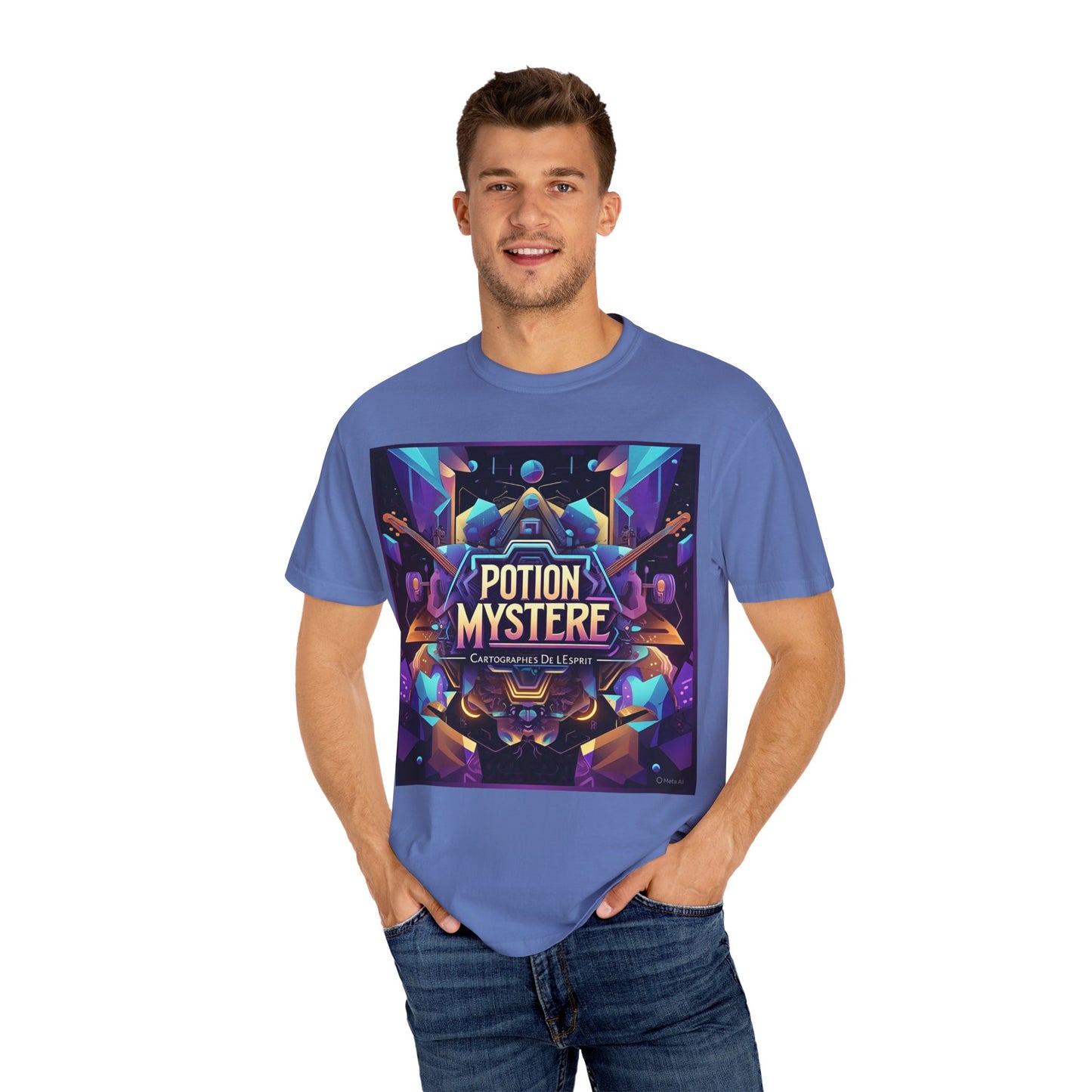 Potion Mystere Graphic Tee, Artistic Unisex Shirt, Handmade Gift, Festival Apparel, Unique Art T-shirt