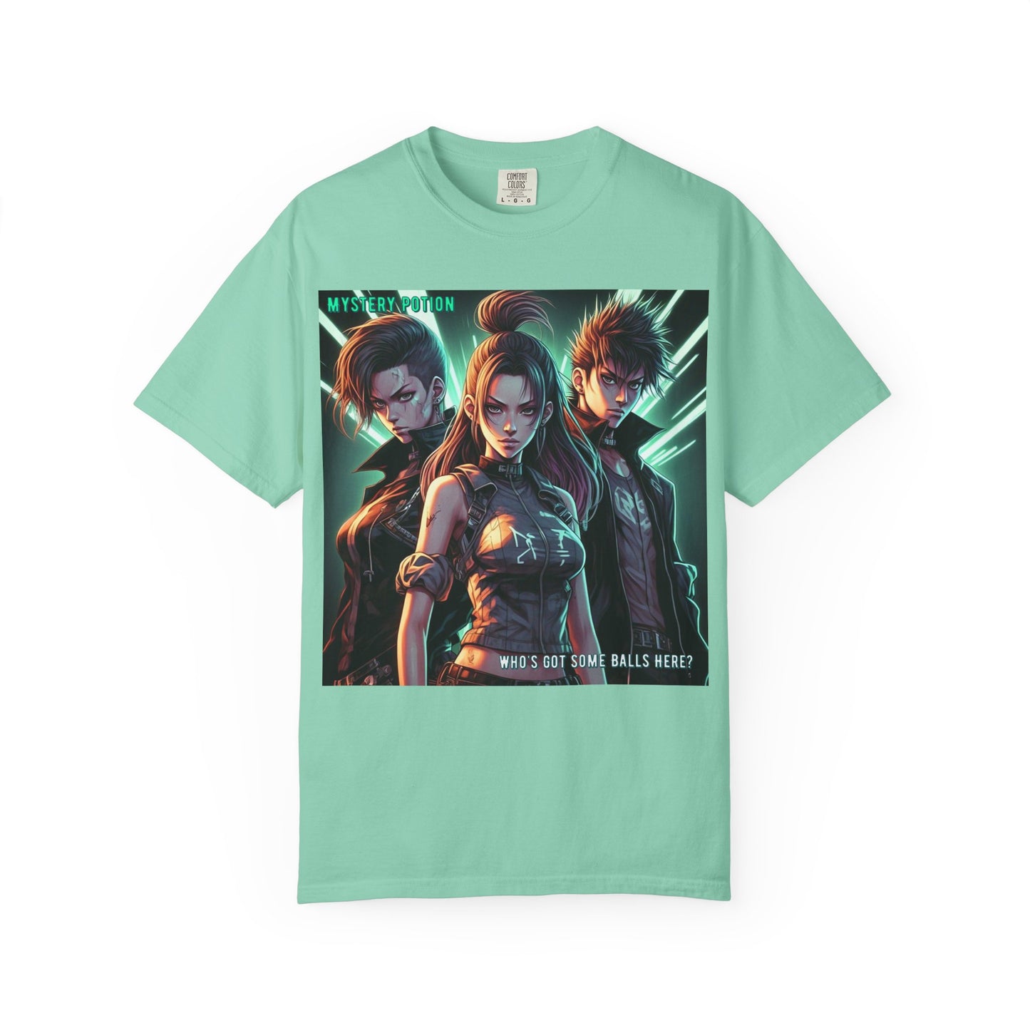 'Who's Got Some Balls Here?' by Mystery Potion, Unisex Graphic Tee, Trendy Gamer T-shirt, Anime Inspired Shirt, Gift for Him/Her, Casual Fashion
