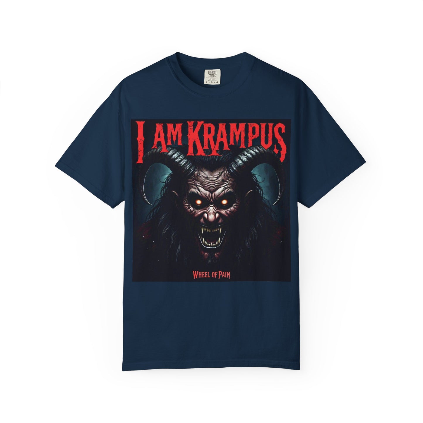 I Am Krampus Unisex Garment-Dyed T-Shirt | Spooky Graphic Tee for Christmas Horror Fans, Gifts, Party Wear, Festival Attire