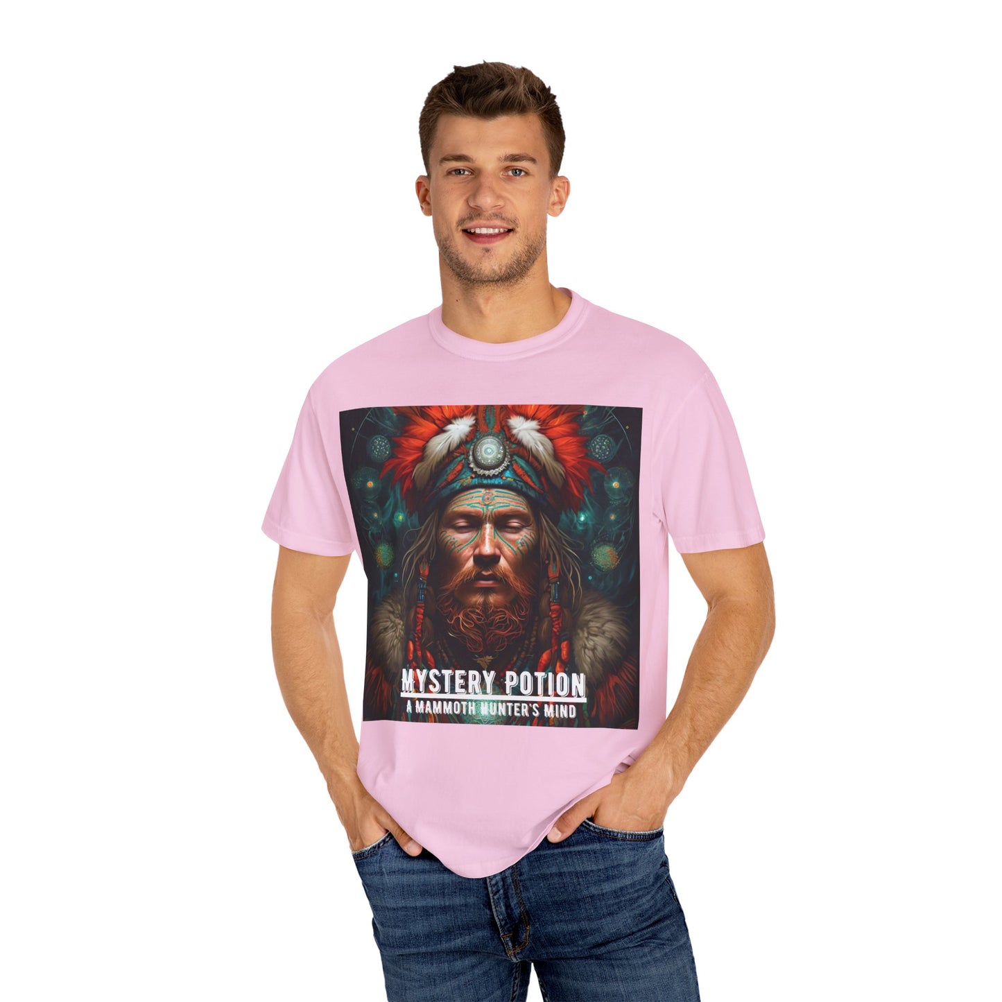 'A Mammoth Hunter's Mind' Mystery Potion Mystical Vintage Inspired Unisex T-Shirt, Cozy Gift for Nature Lovers, Unique Graphic Tee for Festivals, Casual Wear, Statement Shirt