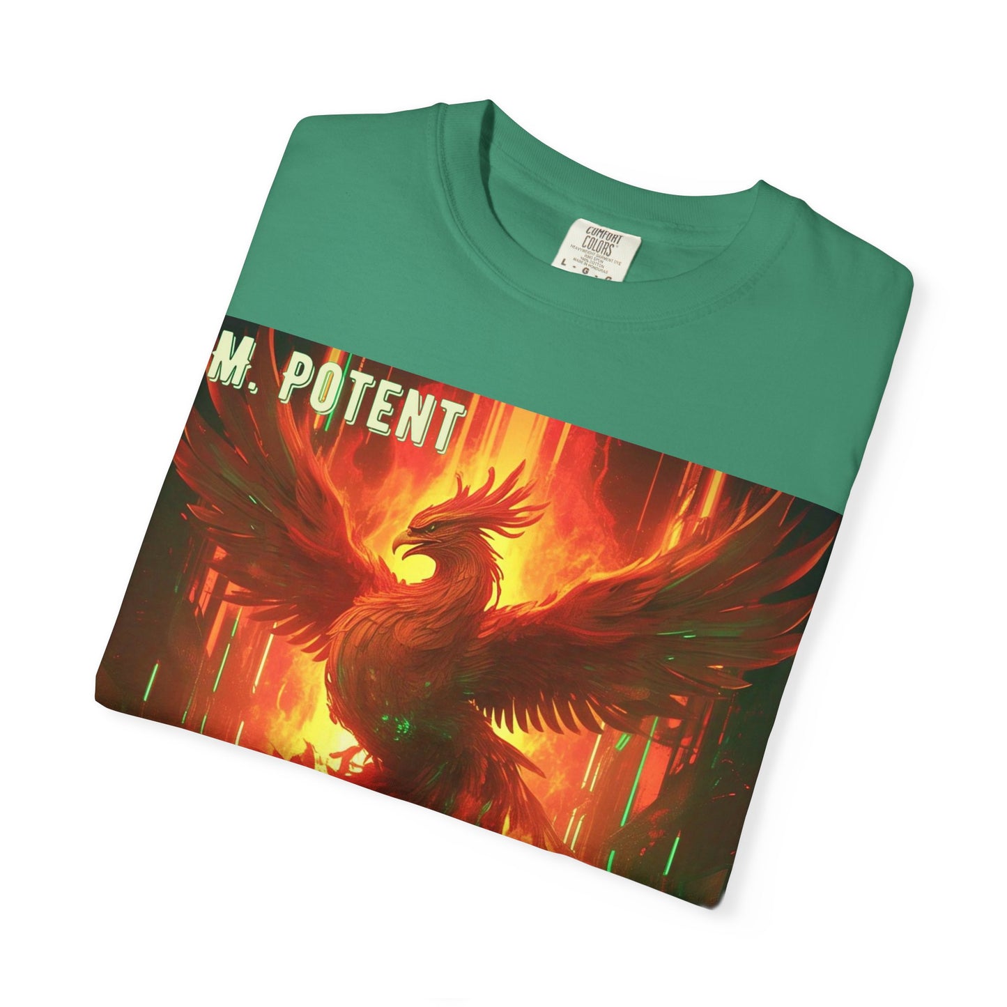 'I'm Rising Up' by M. Potent, Phoenix Rising Unisex T-shirt, Motivational Graphic Tee, Gift for Art Lovers, Inspirational Shirt, Trendy Fashion