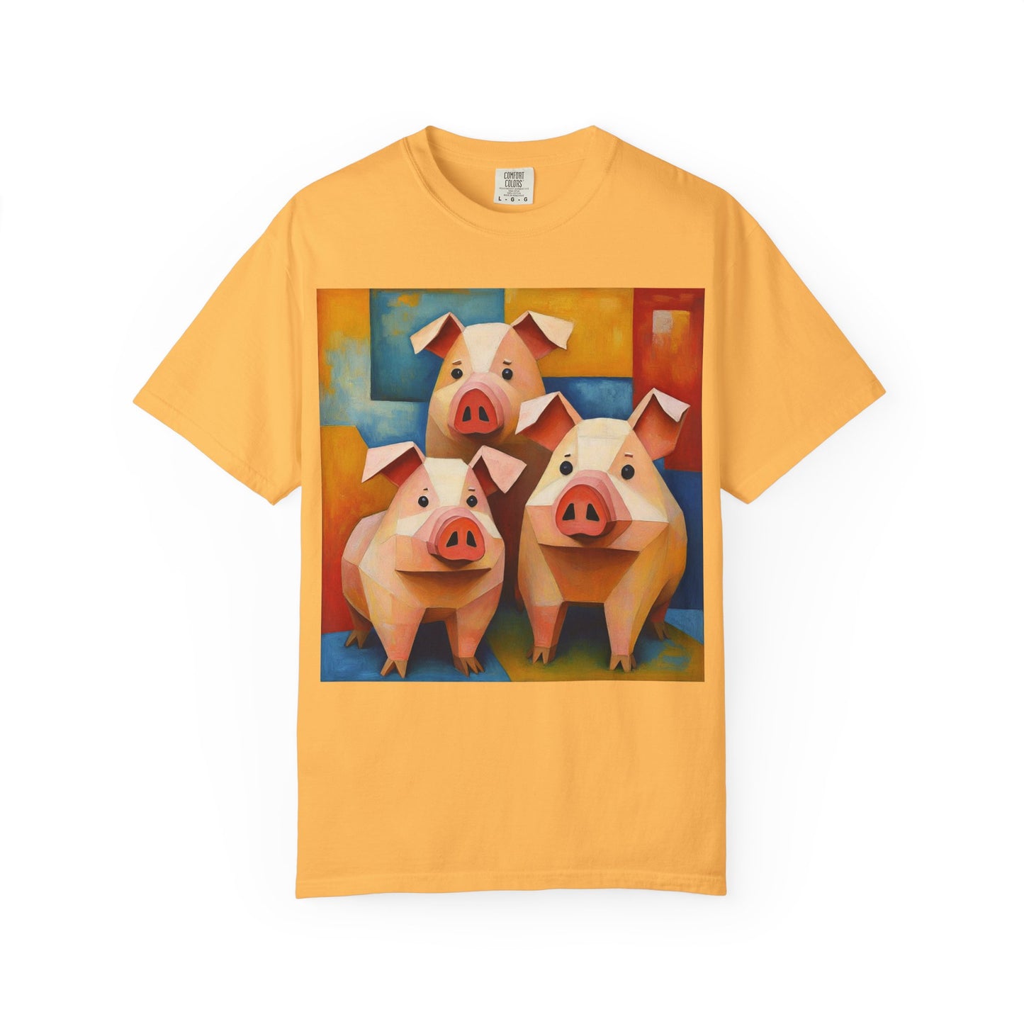 Pig Art T-Shirt, Funny Farm Tee, Animal Lover Gift, Unisex Graphic Tee, Cute Farmhouse Style, Casual Everyday Wear