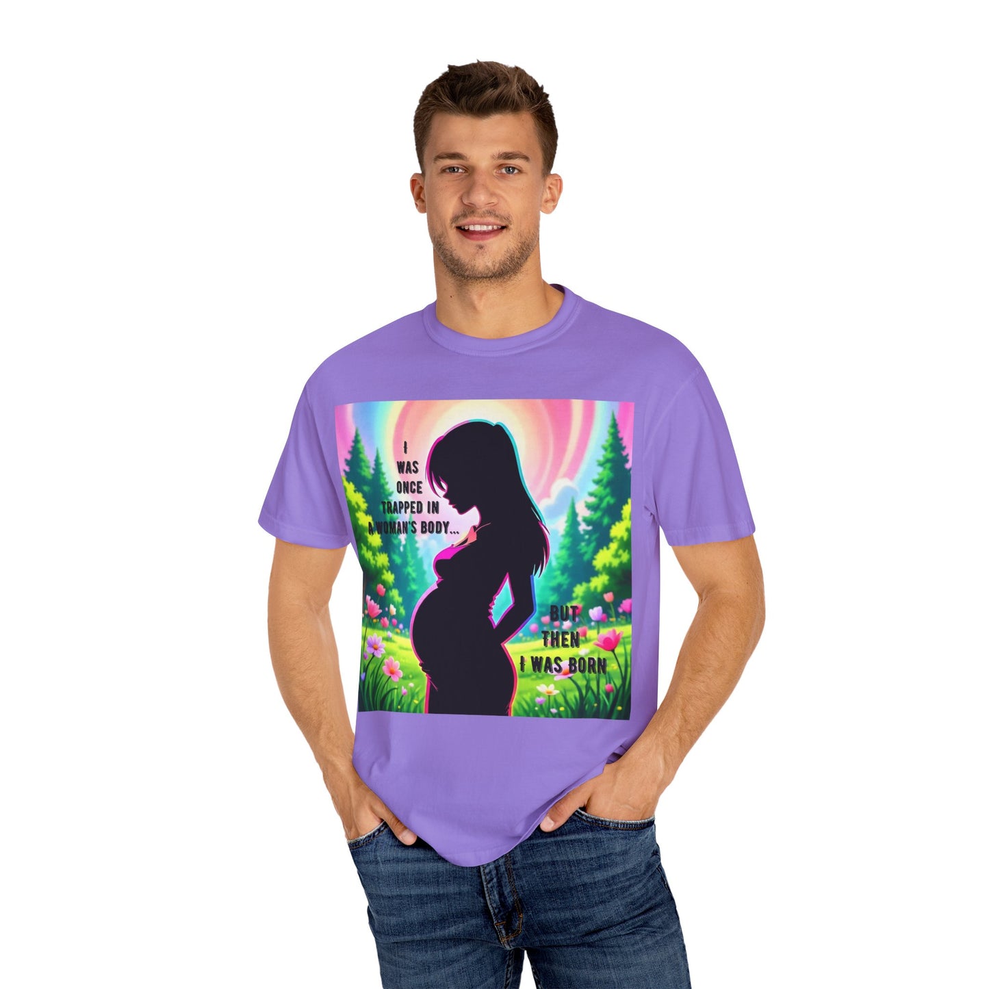 Maternity T-Shirt: I Was Once Trapped in Mom's Body, Pregnancy Gift, Baby Shower Shirt, Unisex Tee for Moms, Expecting Mothers