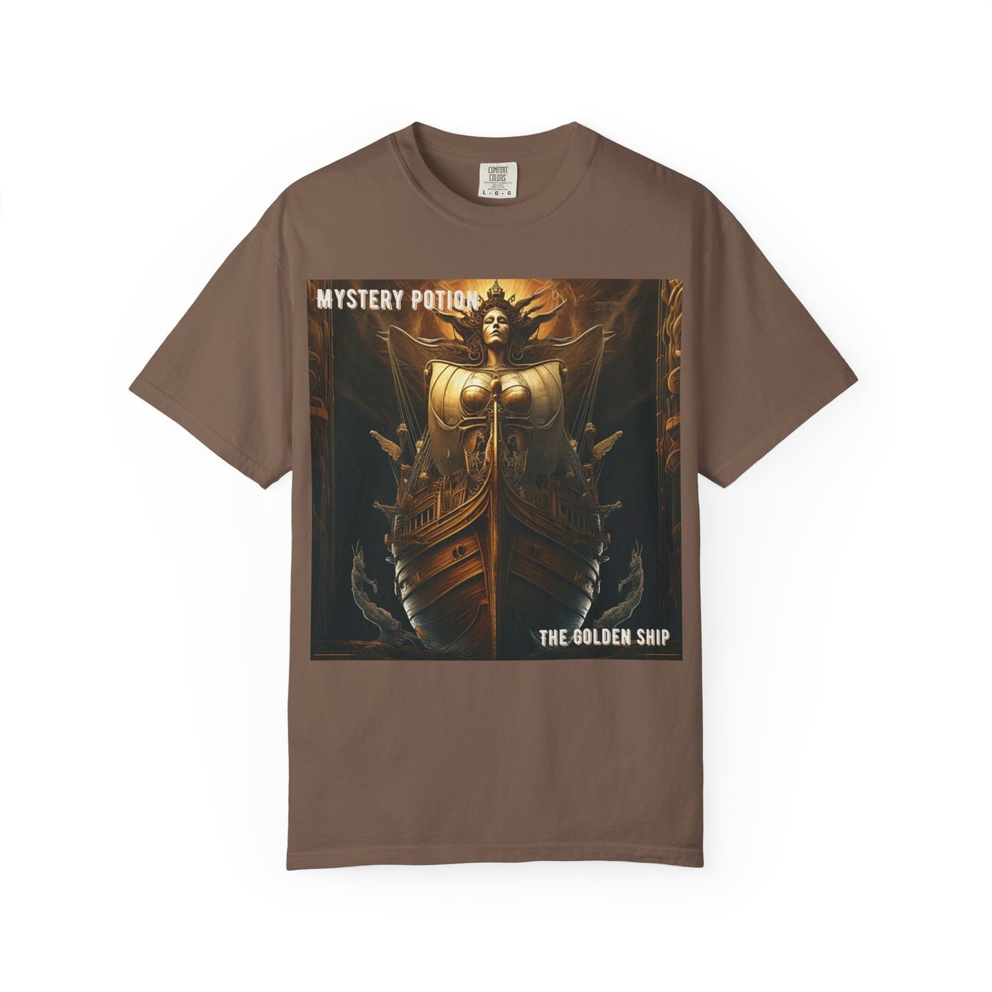 Mystery Potion Unisex Garment-Dyed T-shirt, Vintage Graphic Tee, Gift for Art Lovers, Casual Wear, Unique Clothing
