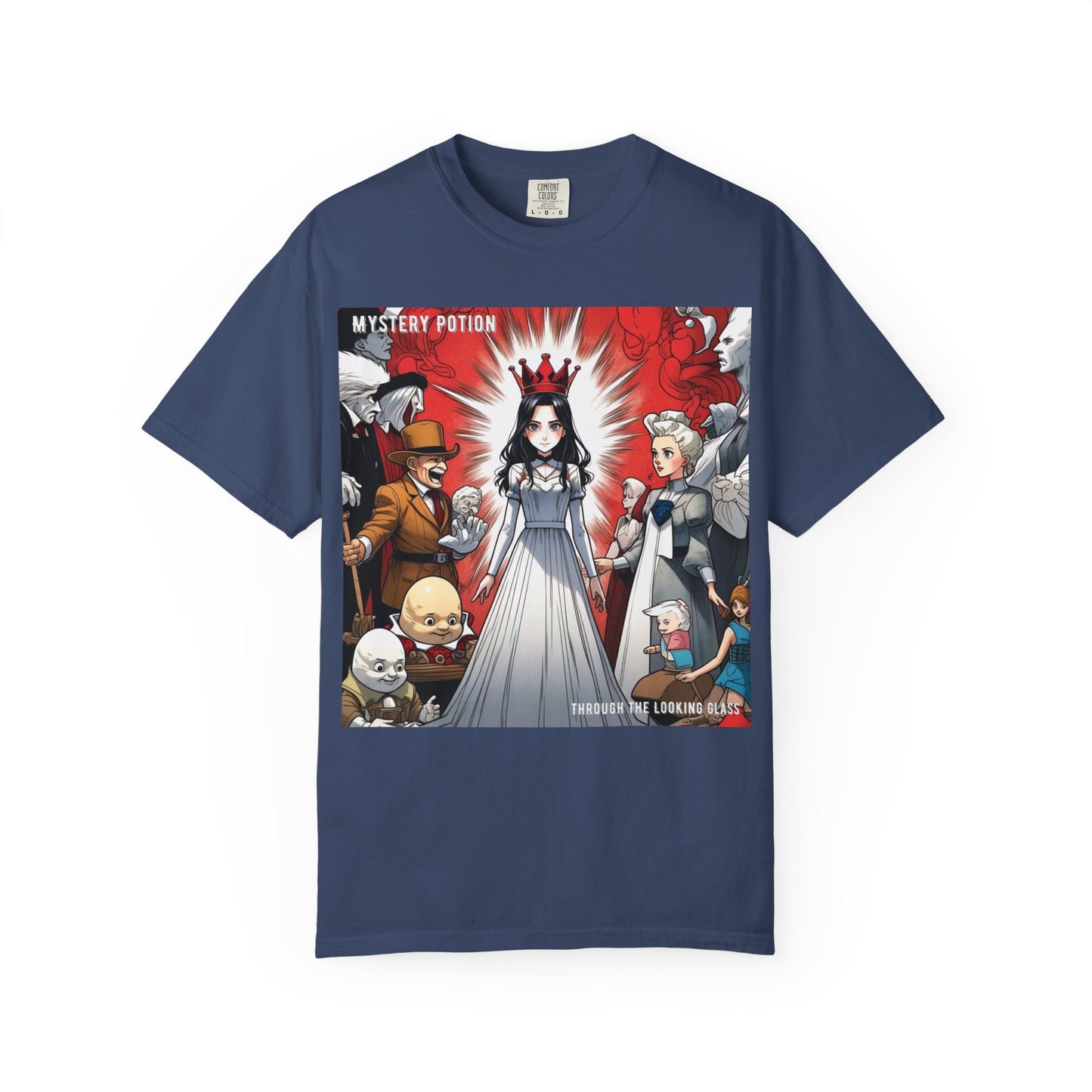 Mystery Potion's Alice In Wonderland Graphic Unisex T-shirt | Cool Casual Wear, Gift for Fans, Art Lovers, Anime Style Merch, Unique Everyday Tee