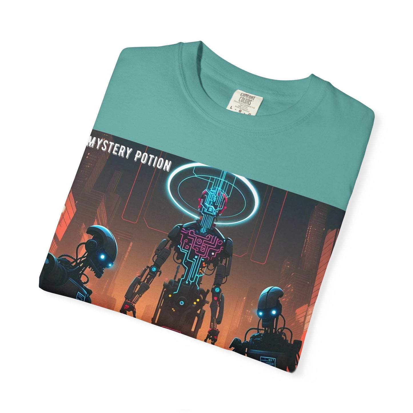 Retro Sci-Fi Graphic T-Shirt, Unisex Casual Tee, Cyberpunk Art Shirt, Gift for Nerds, Vintage Style Tee
