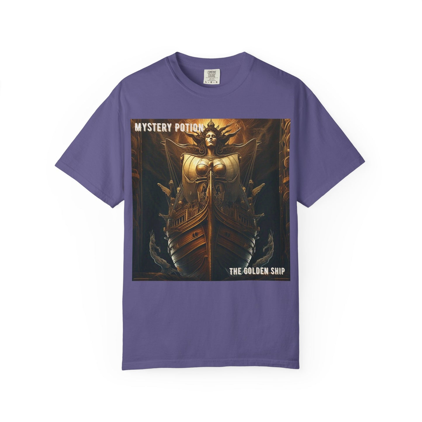 Mystery Potion Unisex Garment-Dyed T-shirt, Vintage Graphic Tee, Gift for Art Lovers, Casual Wear, Unique Clothing