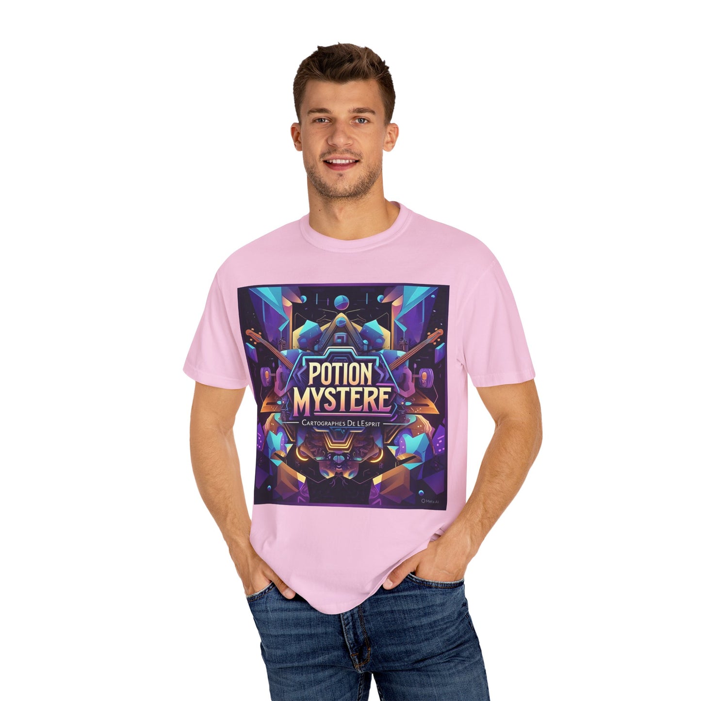 Potion Mystere Graphic Tee, Artistic Unisex Shirt, Handmade Gift, Festival Apparel, Unique Art T-shirt