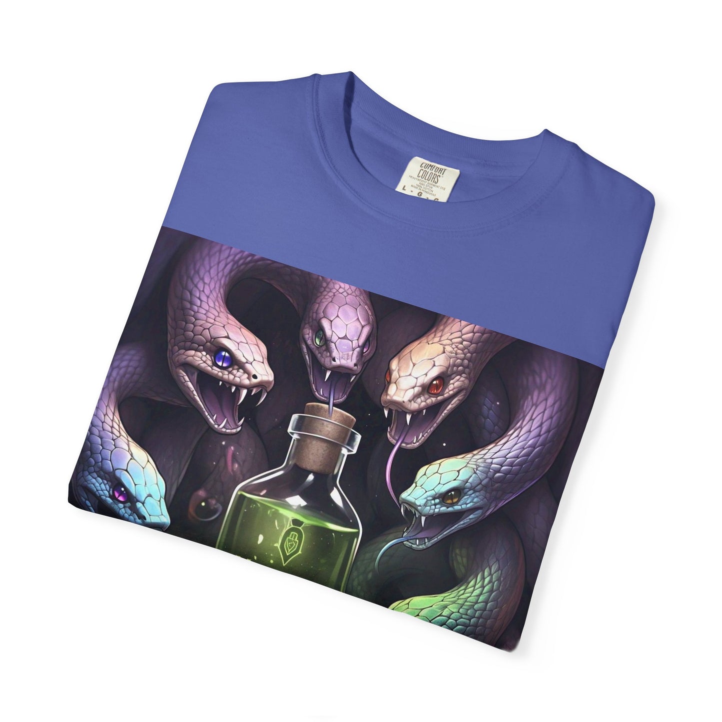 'Poking Sticks At Snakes' by Mystery Potion, Unisex T-shirt | Snakes Design | Perfect for Halloween, Gifts, Cozy Wear, Unique Apparel, Vintage Vibe
