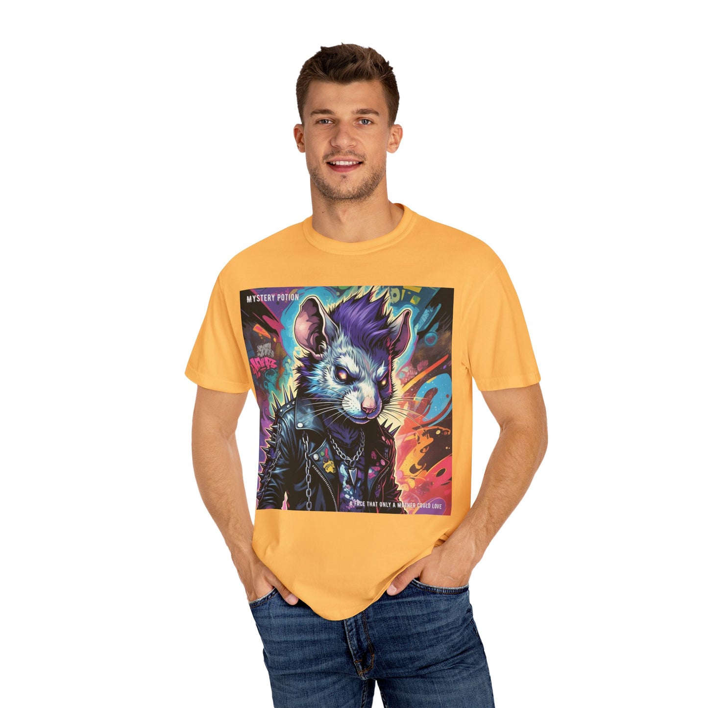 Punk Rock Rodent T-Shirt, Unisex Graphic Tee, Edgy Casual Wear, Alternative Fashion, Gift for Music Lovers, Festival Apparel